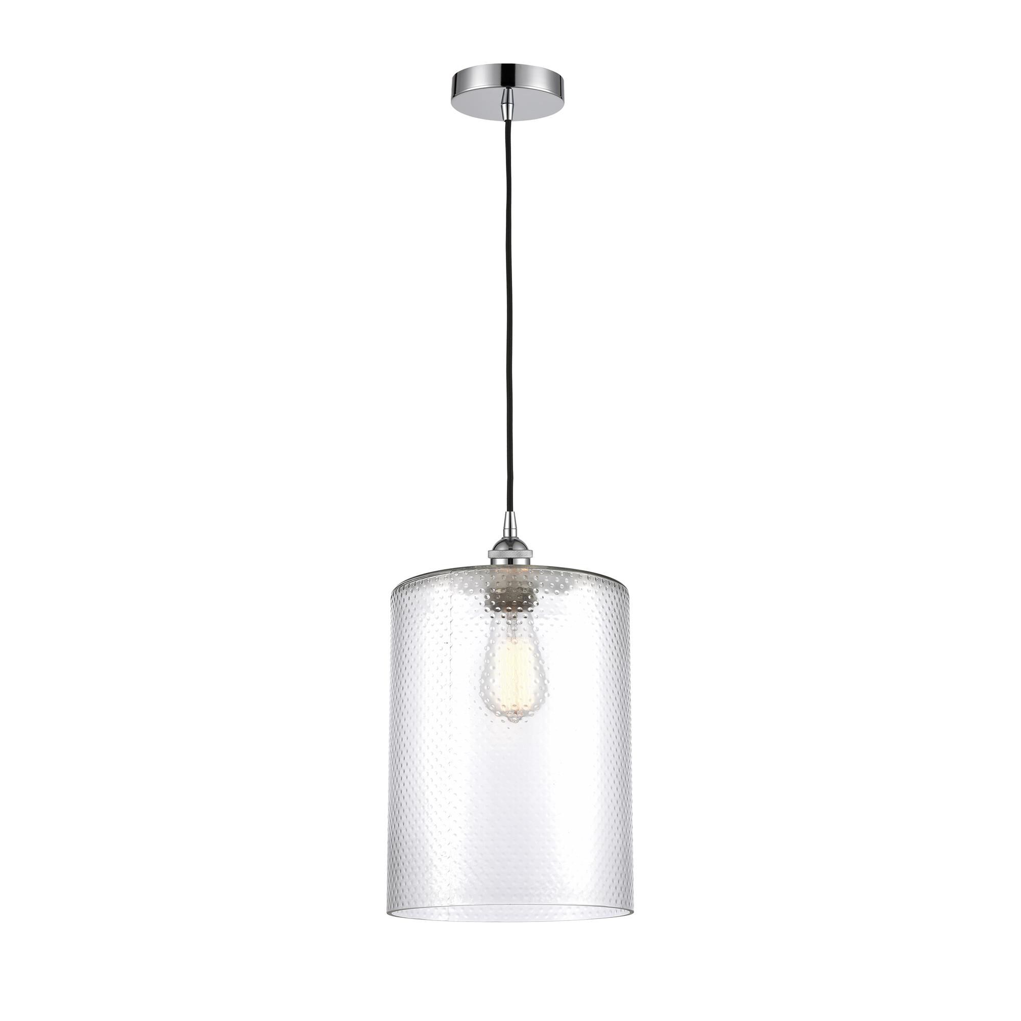 Shown in Polished Chrome finish and Clear glass