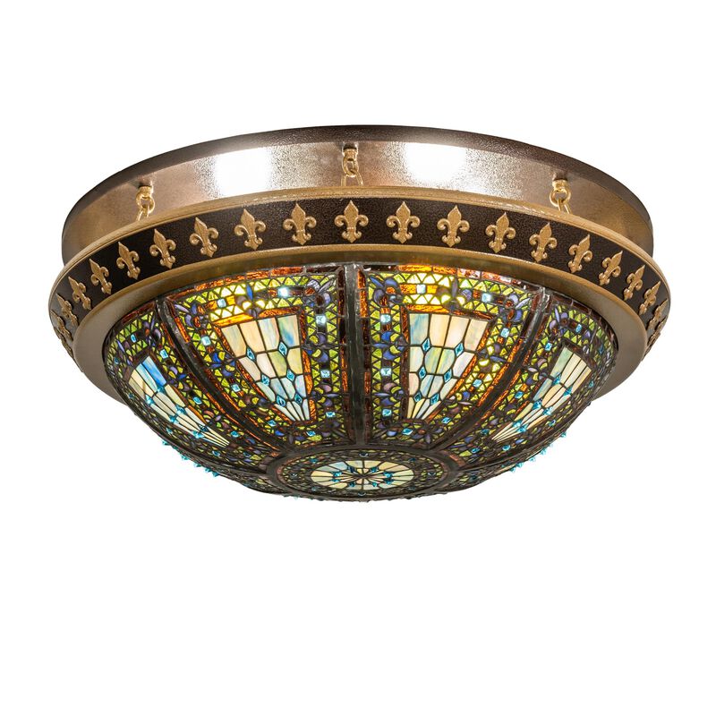 Fleur-De-Lis 28 Inch Flush Mount by Meyda Lighting