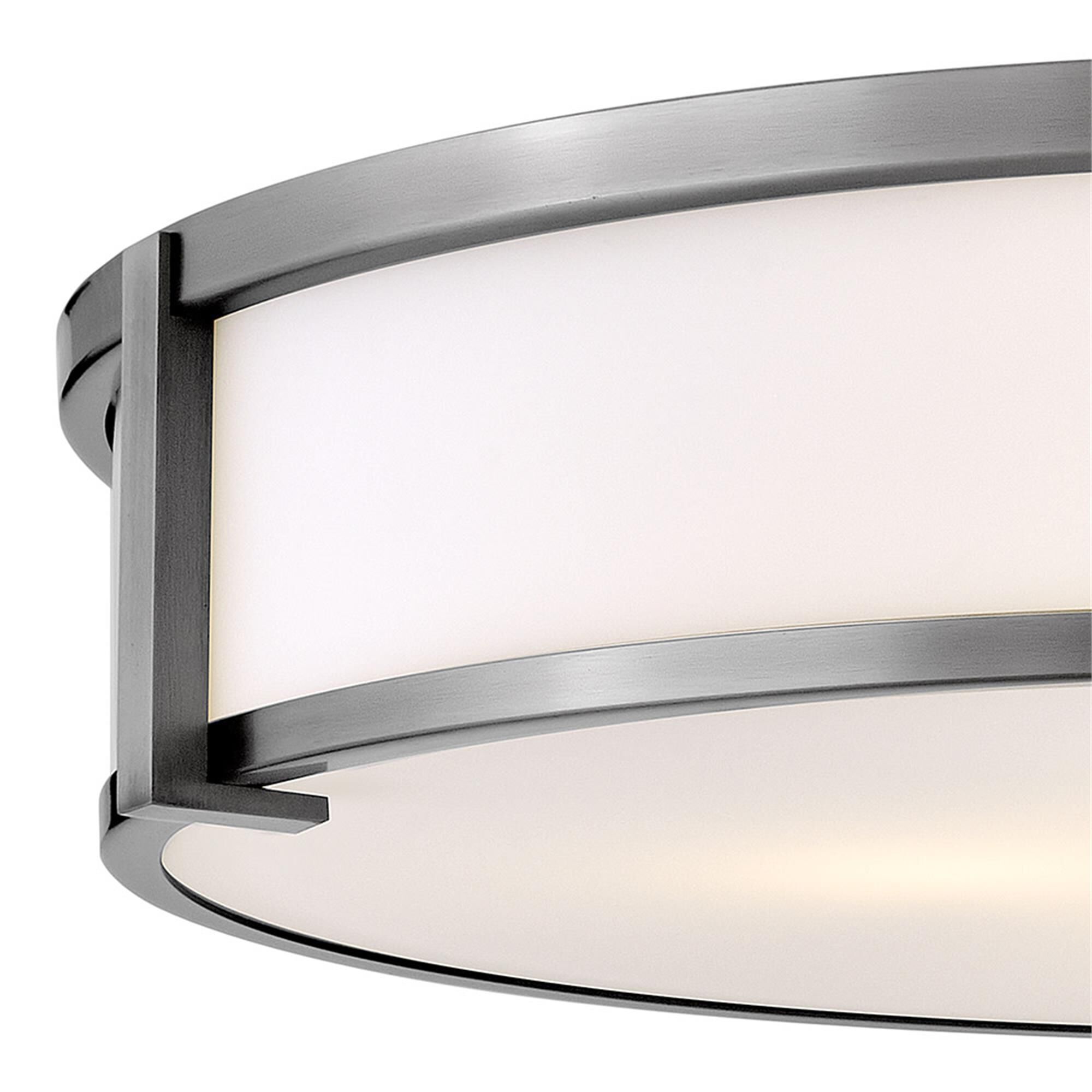 Shown in Antique Nickel finish and Etched Opal glass