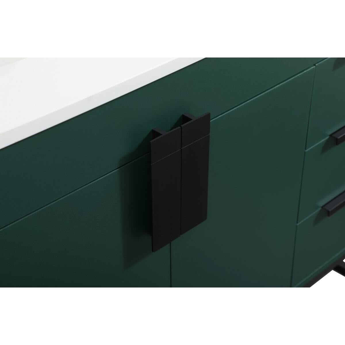 Shown in Green finish and Without Backsplash accent