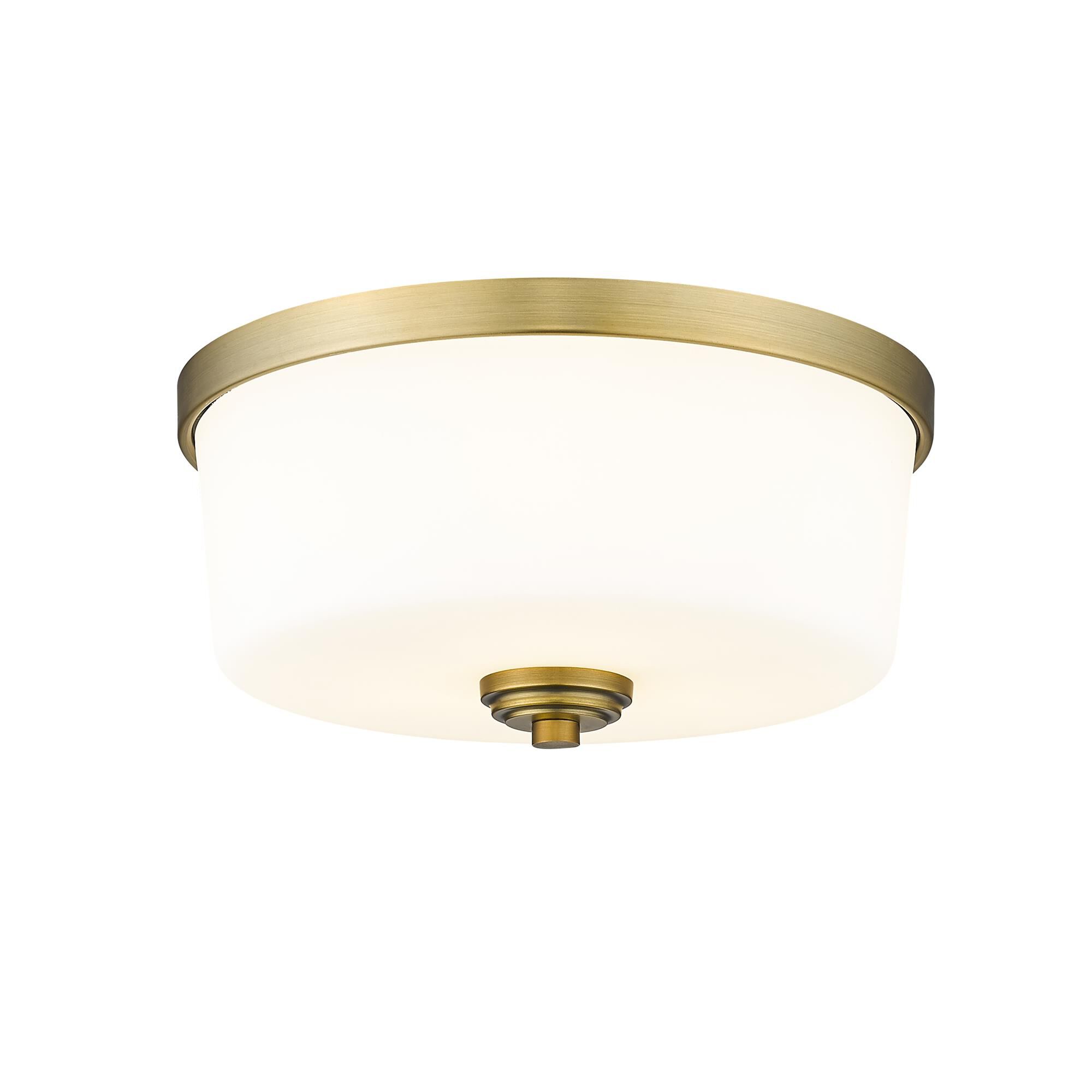 Shown in Heritage Brass finish and Glass shade