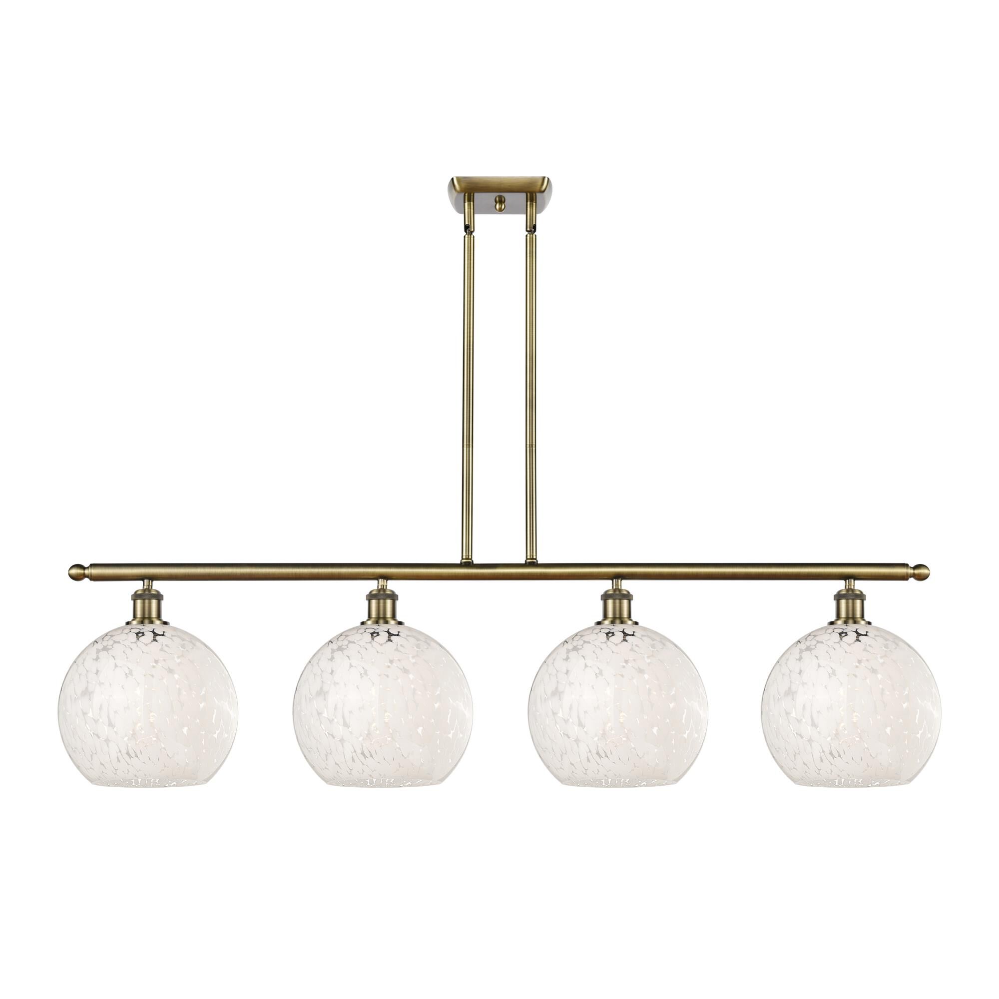 Bruno Marashlian White Mouchette 48 Inch Linear Suspension Light by Innovations Lighting