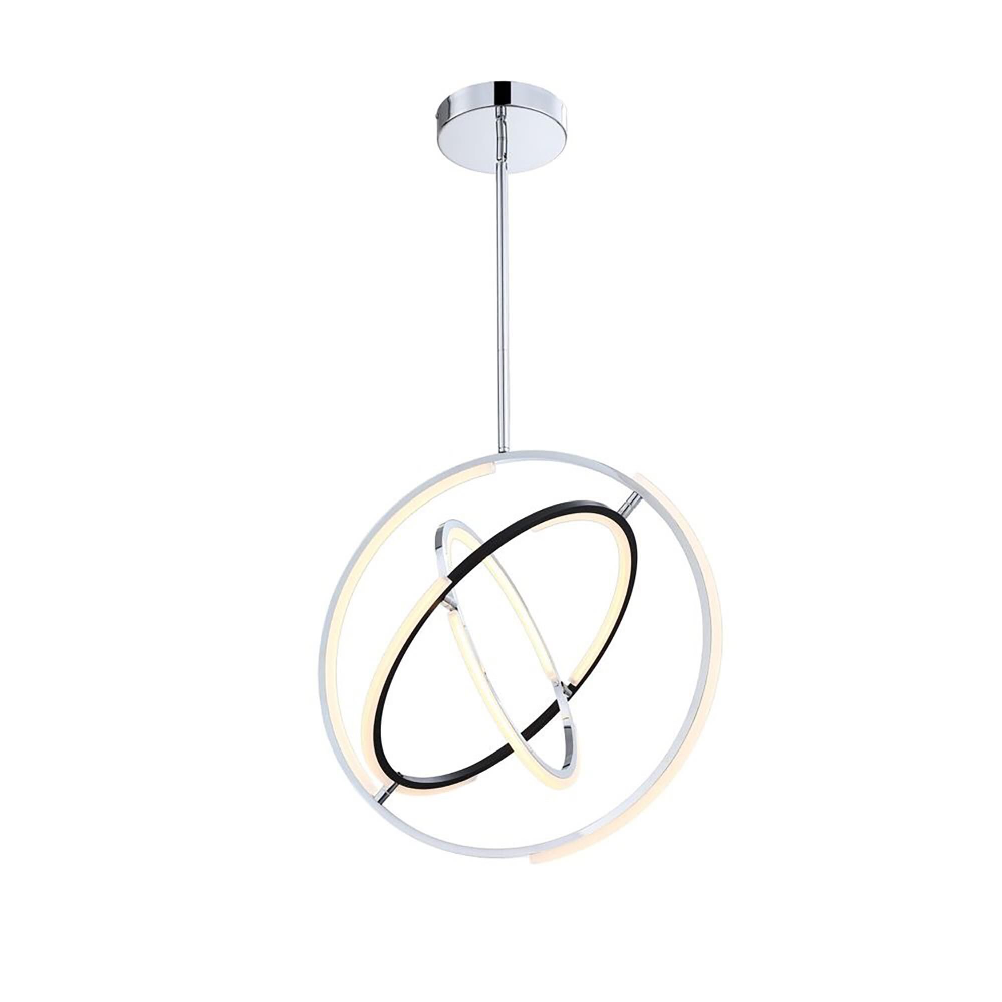 Shown in Polished Nickel finish and White Acrylic glass