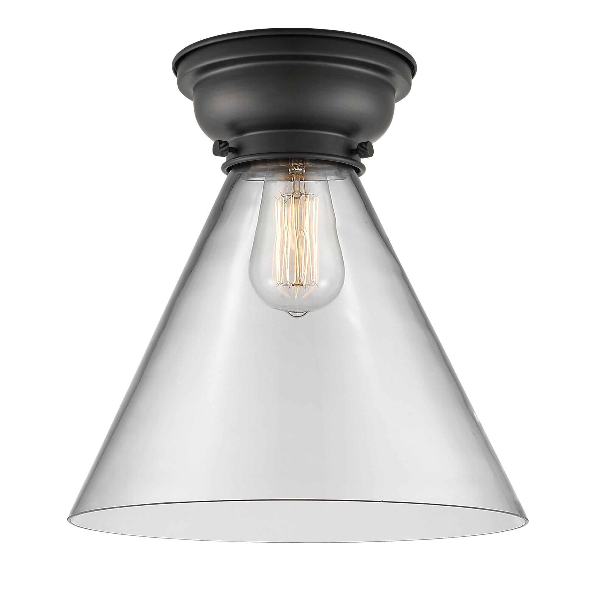 Shown in Matte Black finish and Clear glass