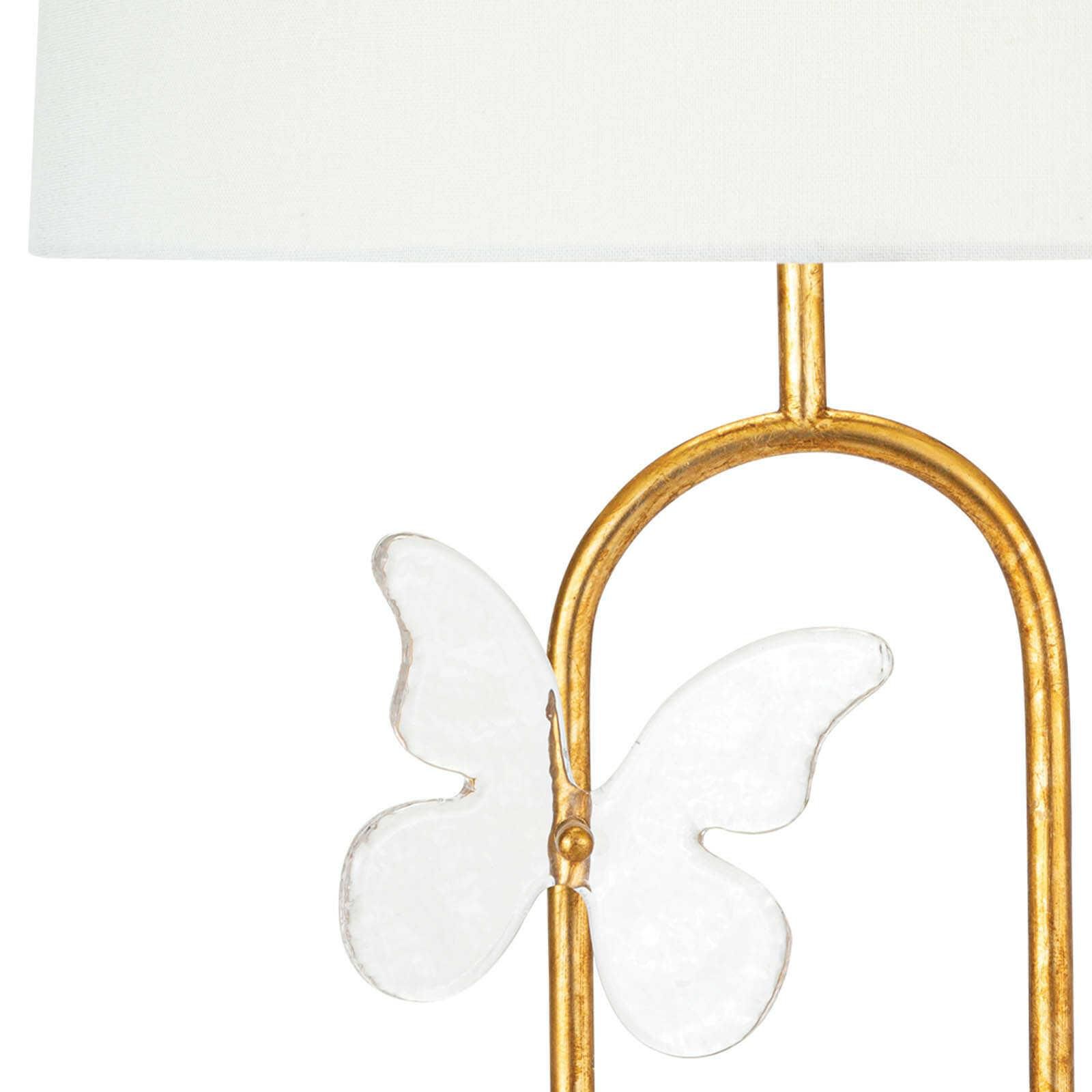 Shown in Gold Leaf finish and Linen shade