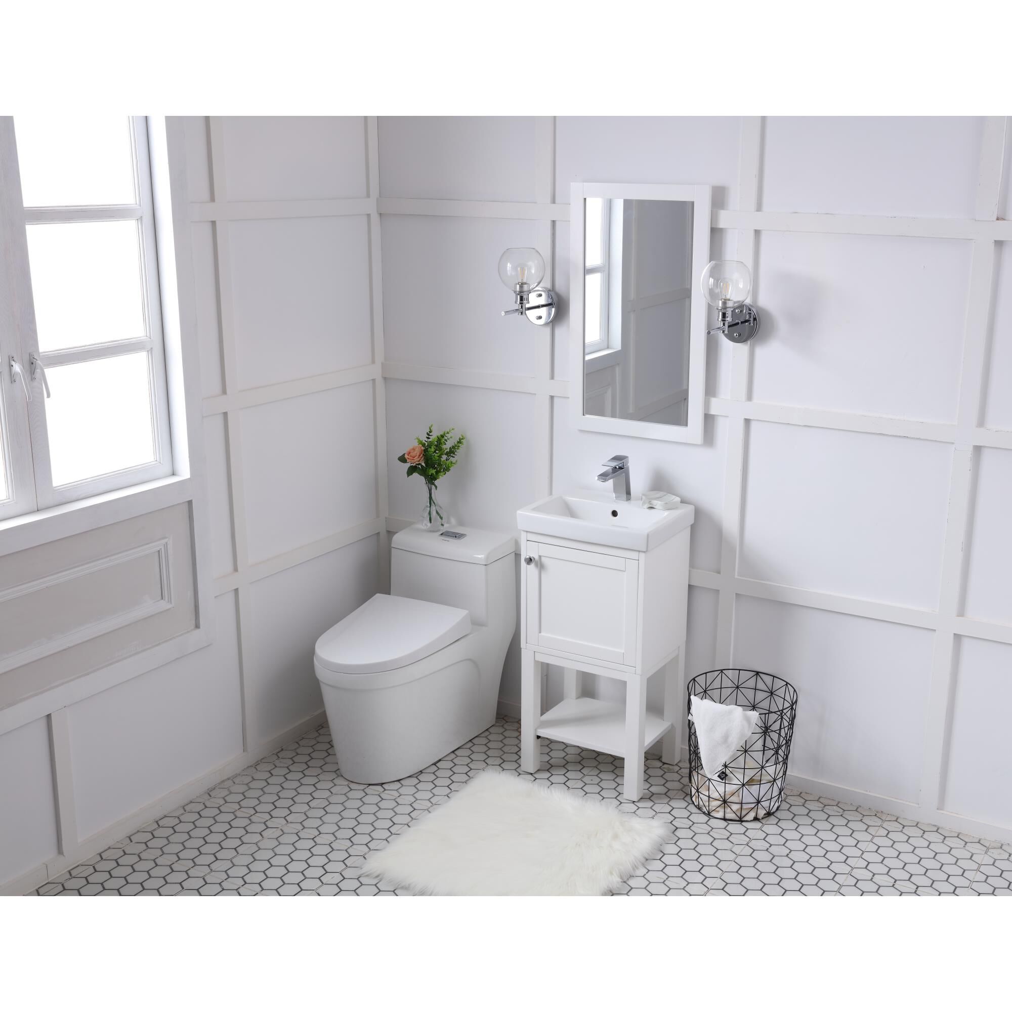 Shown in White finish