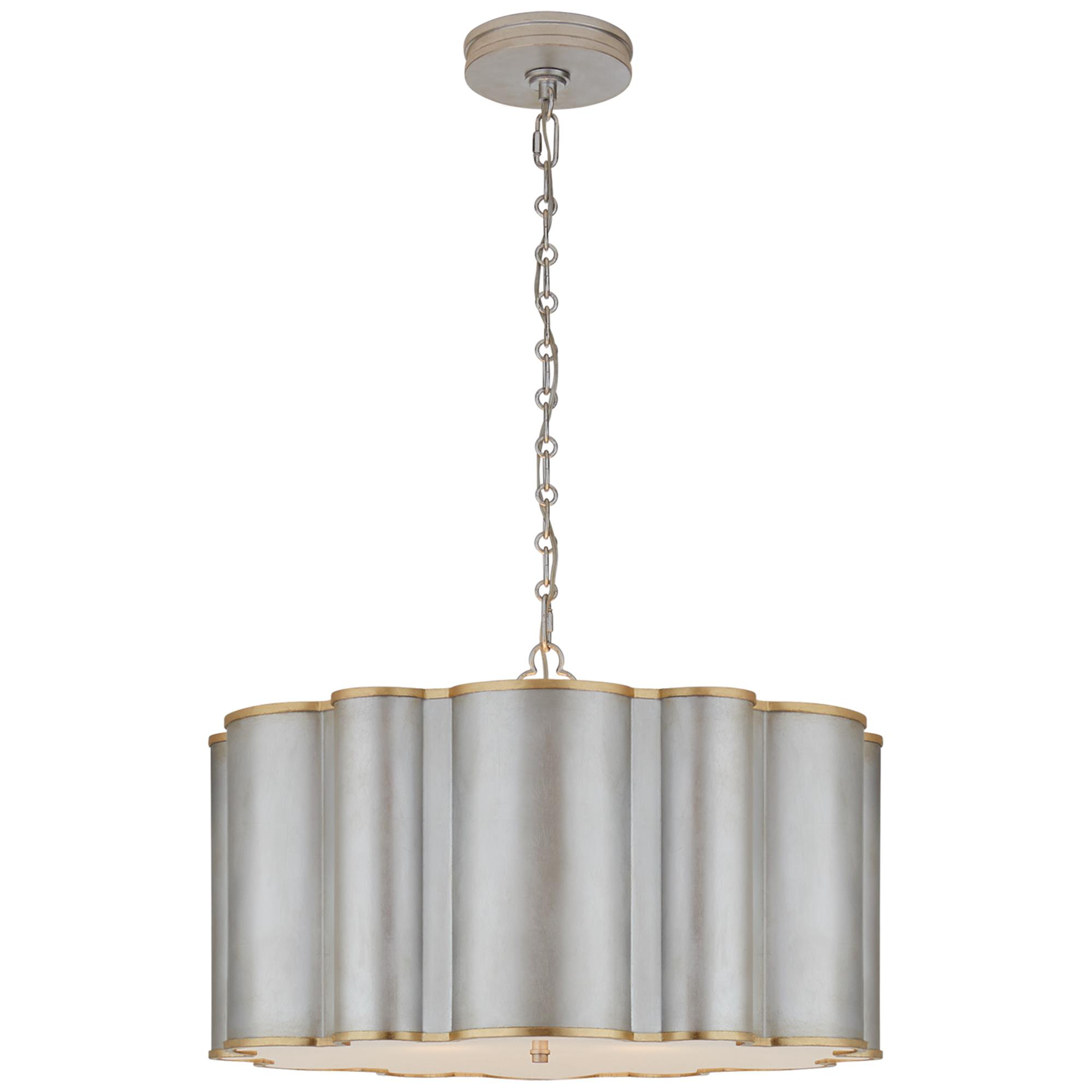 Shown in Burnished Silver Leaf With Gild finish and No Glass  glass and NO Shade  shade