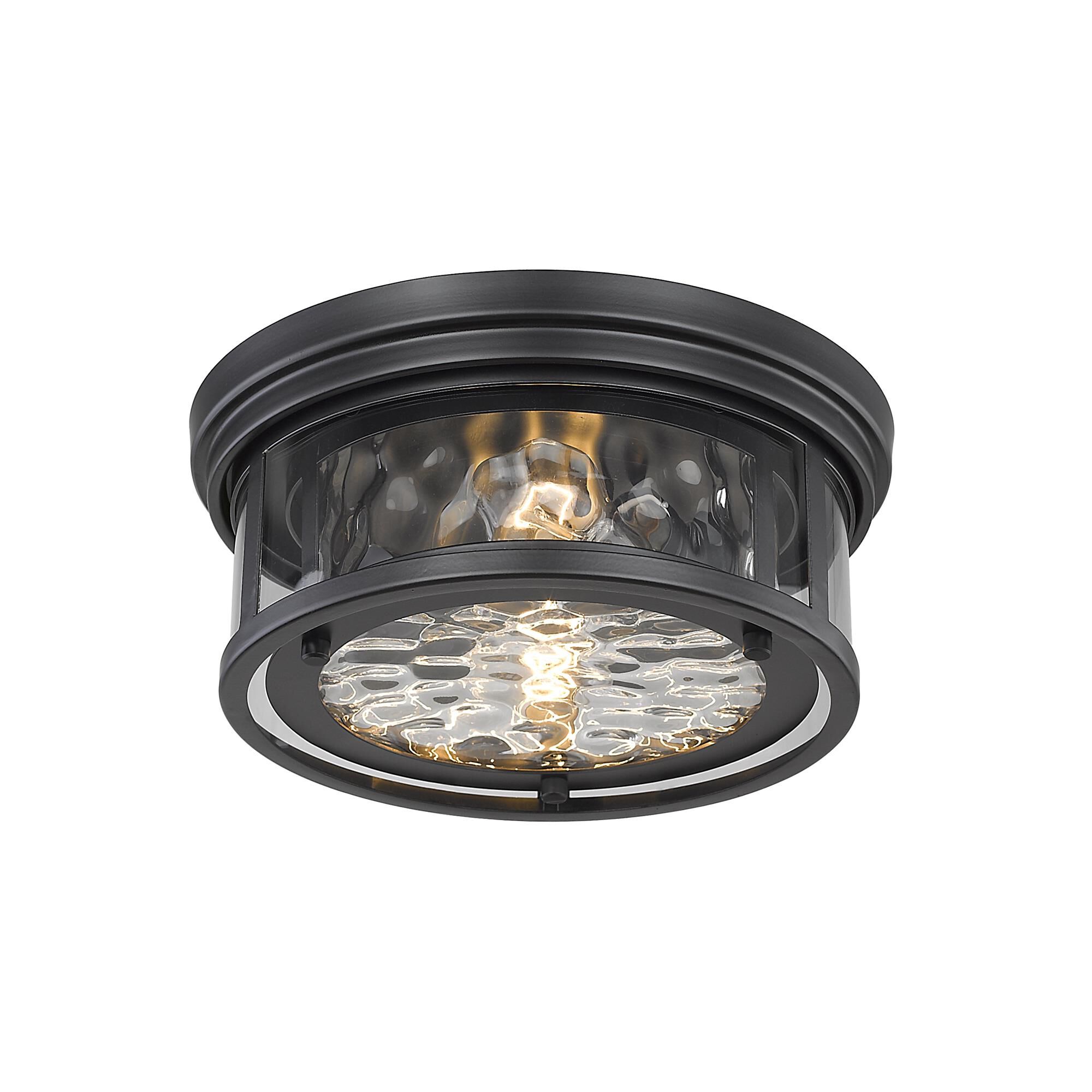Shown in Matte Black finish and Glass shade