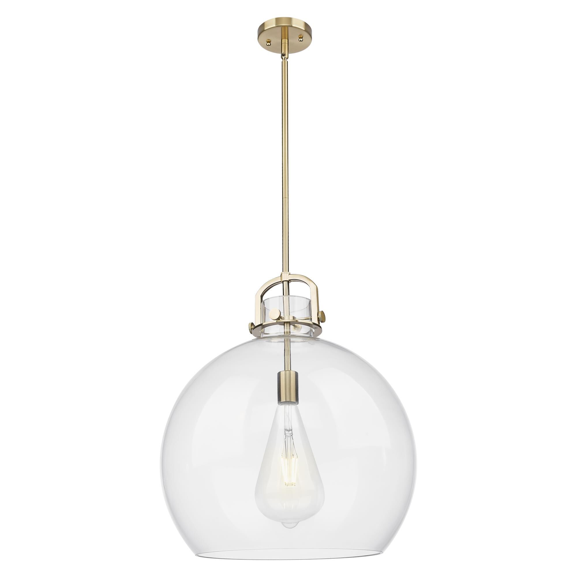 Shown in Champagne Bronze finish and Clear shade