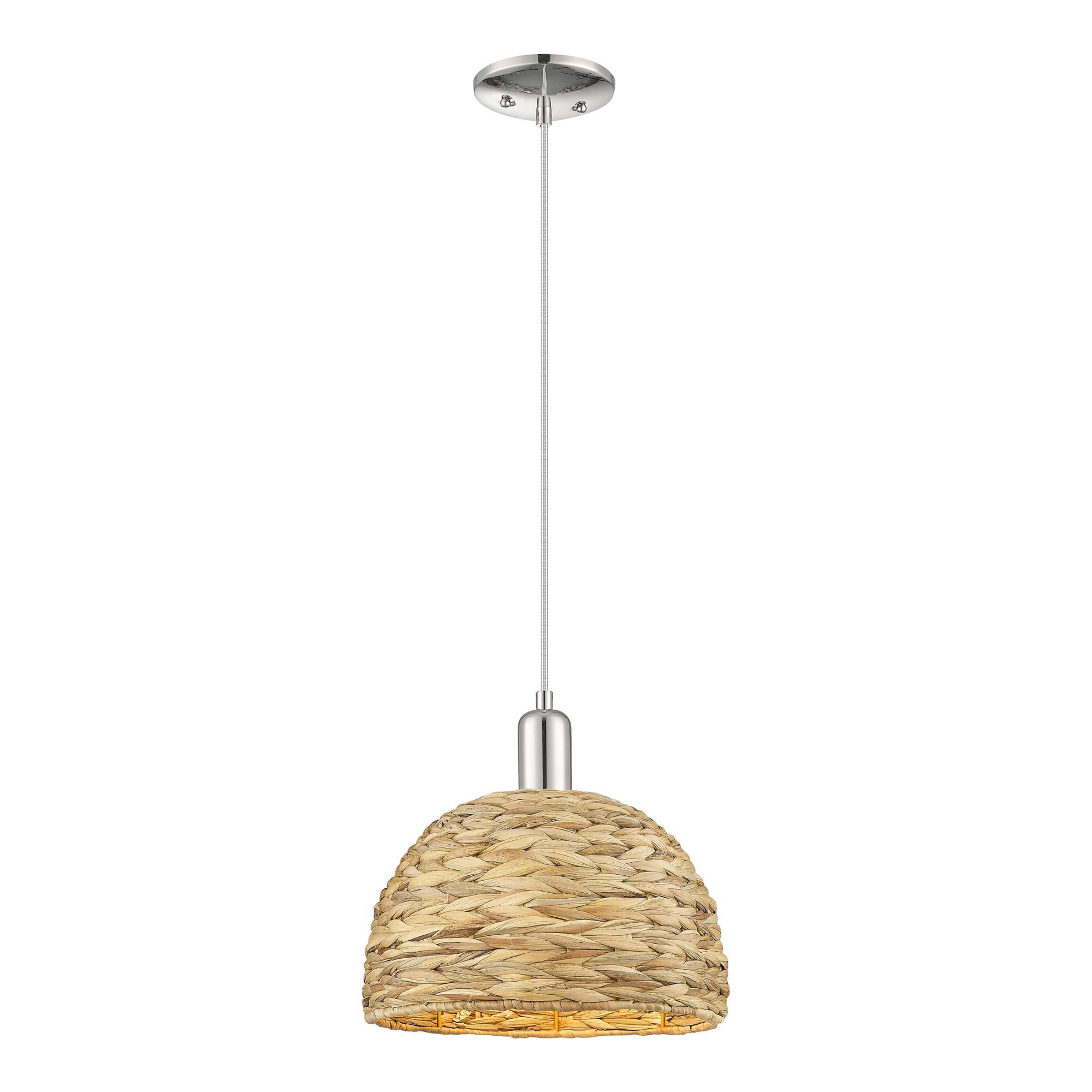 Shown in Polished Nickel finish and Natural shade