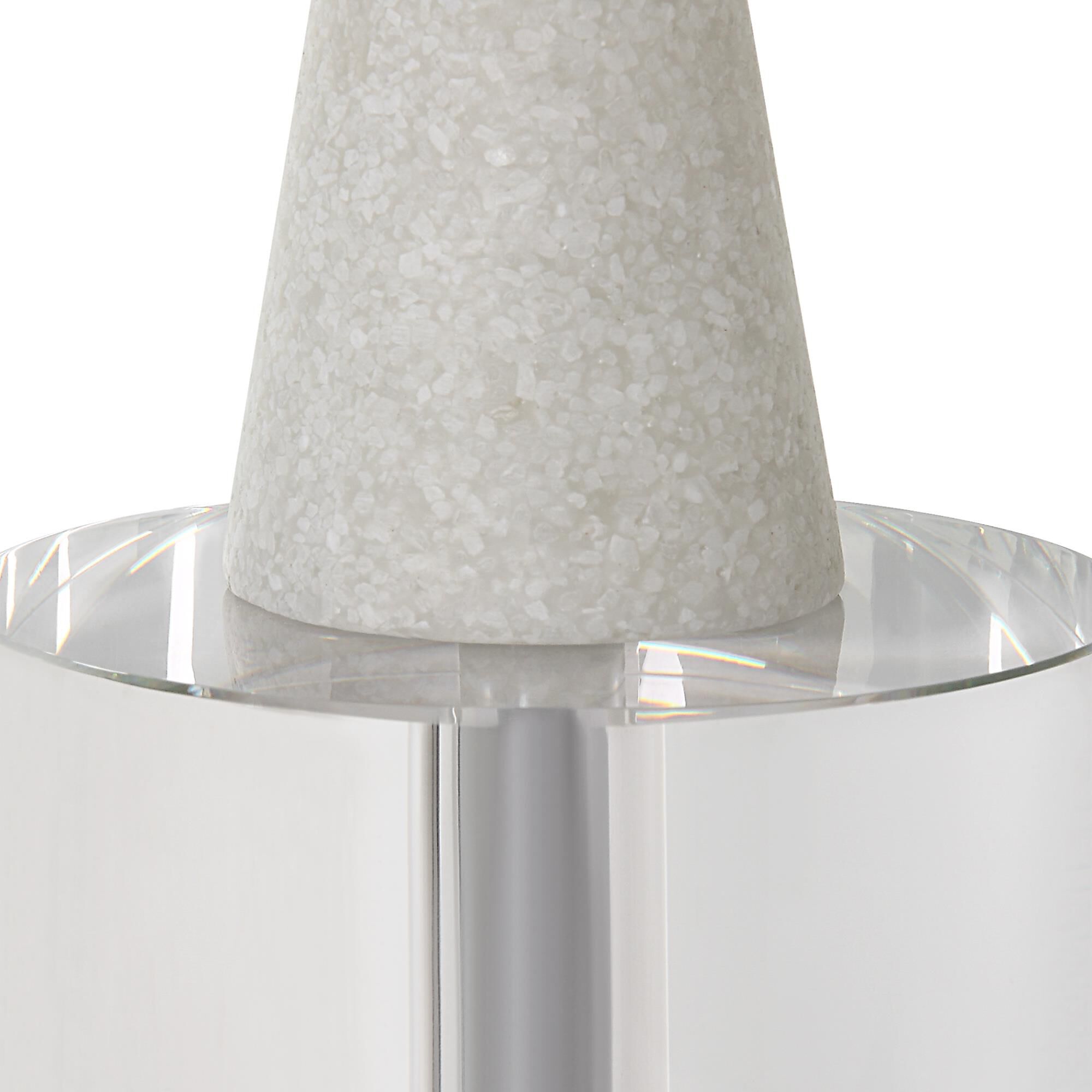 Shown in Geometric, Stacked Totems Crafted From Ivory Man-Made Stone That Accurately Replicates The Look Of T finish