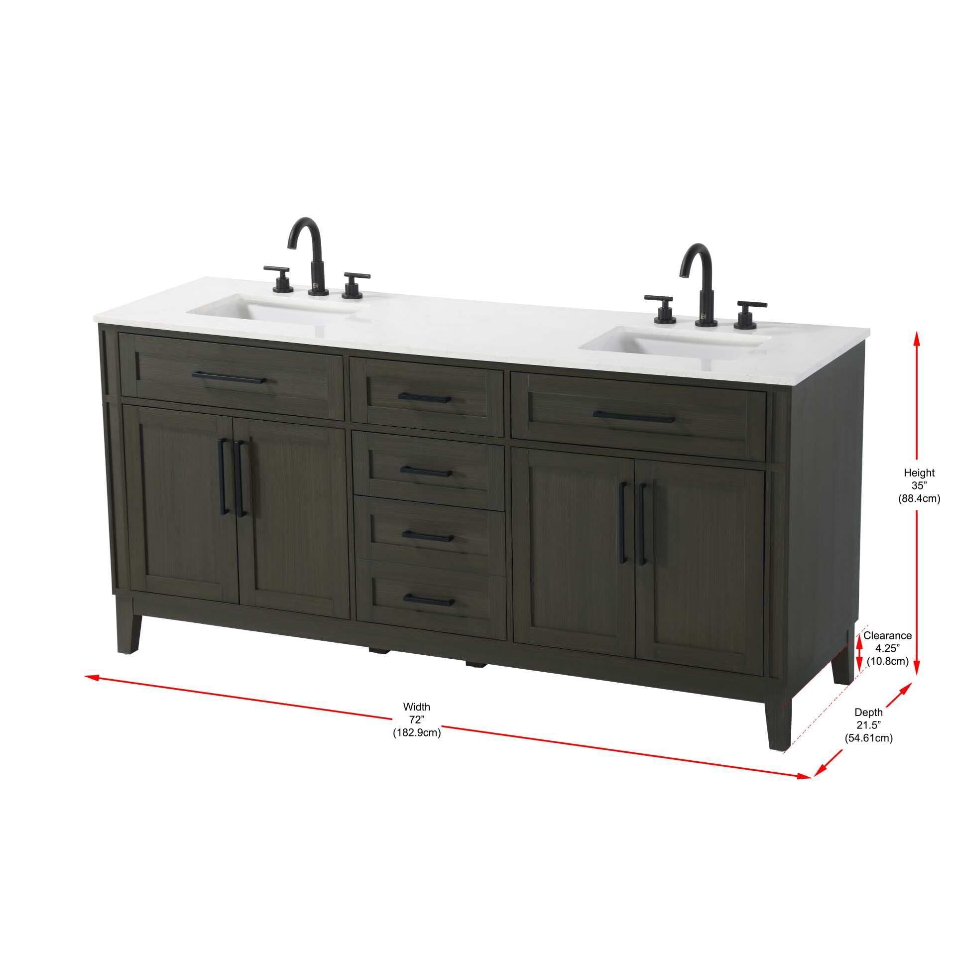 Virginia 72 Inch Bath Vanity by Elegant Decor