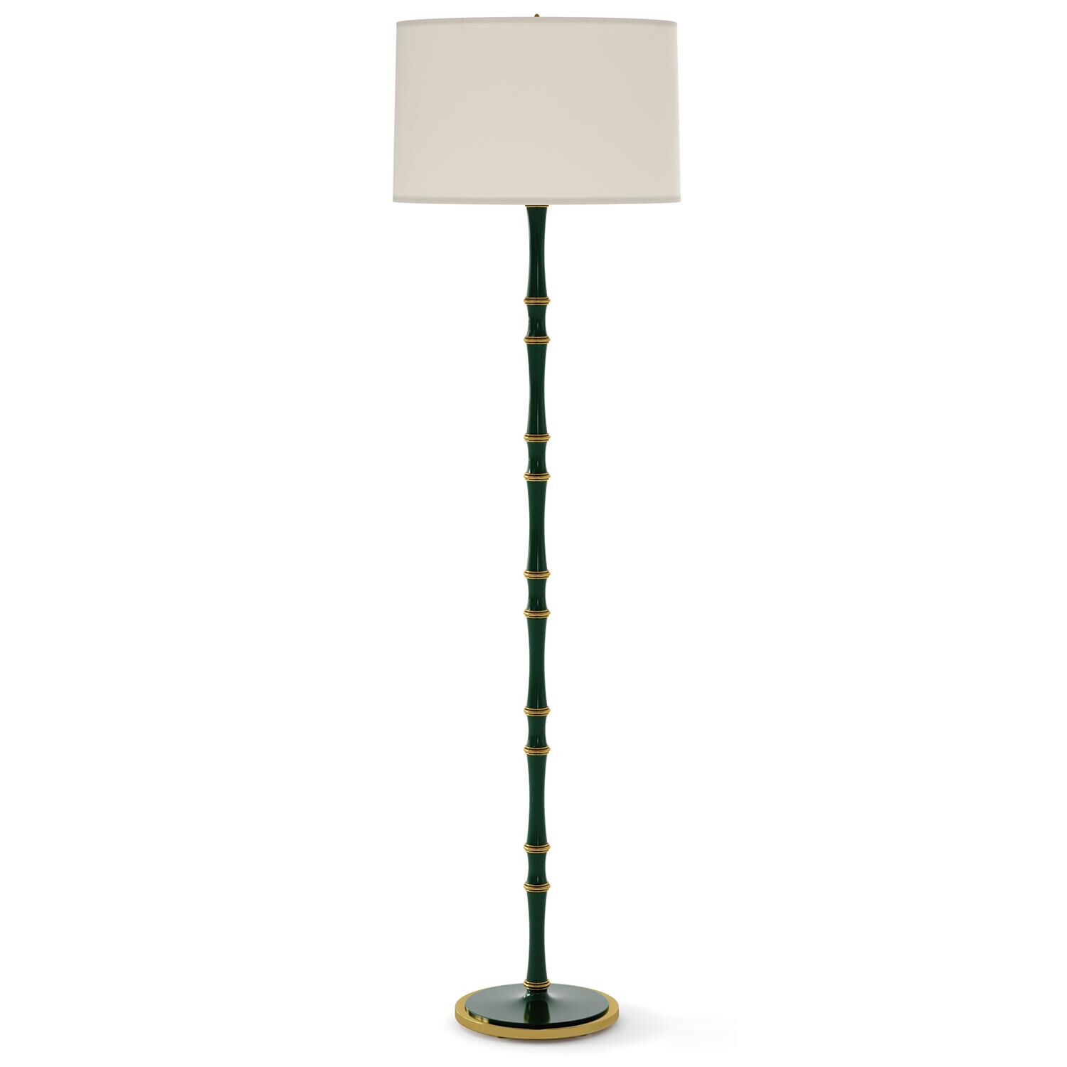 Shown in Jungle finish and White shade and Modern Brass accent