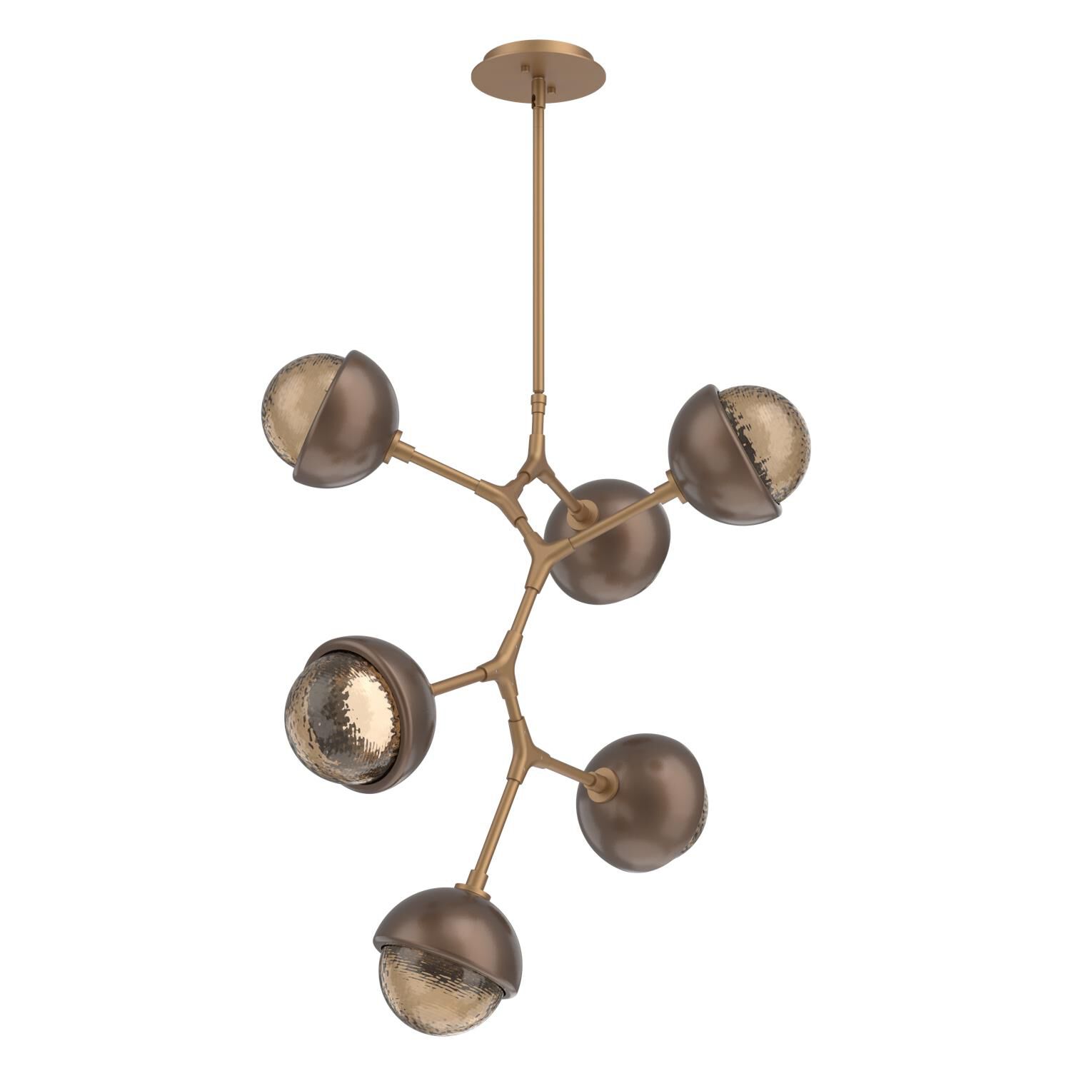 Shown in Novel Brass finish and Bronze glass and Burnished Bronze accent