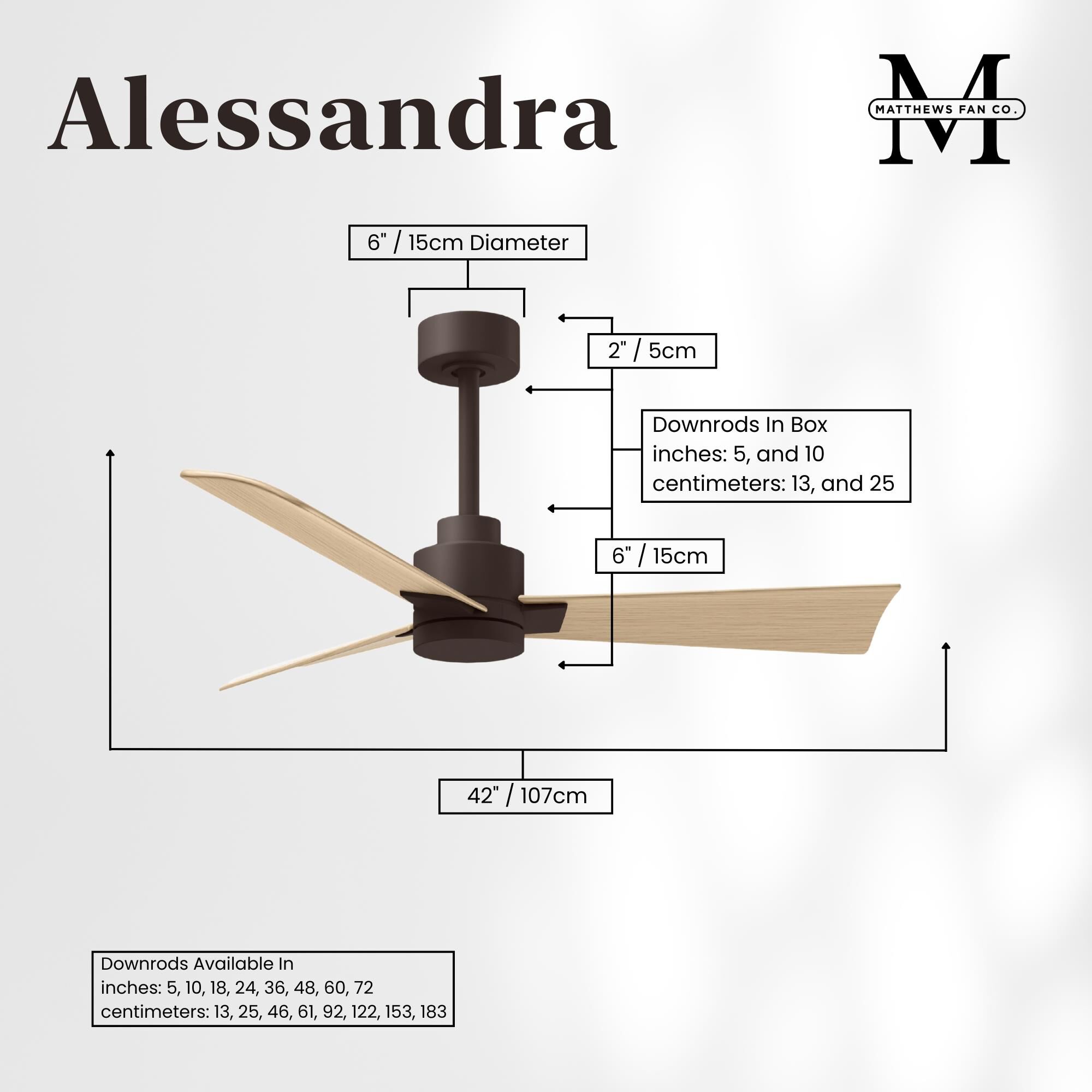 Alessandra 42 Inch Ceiling Fan by Matthews Fan Company