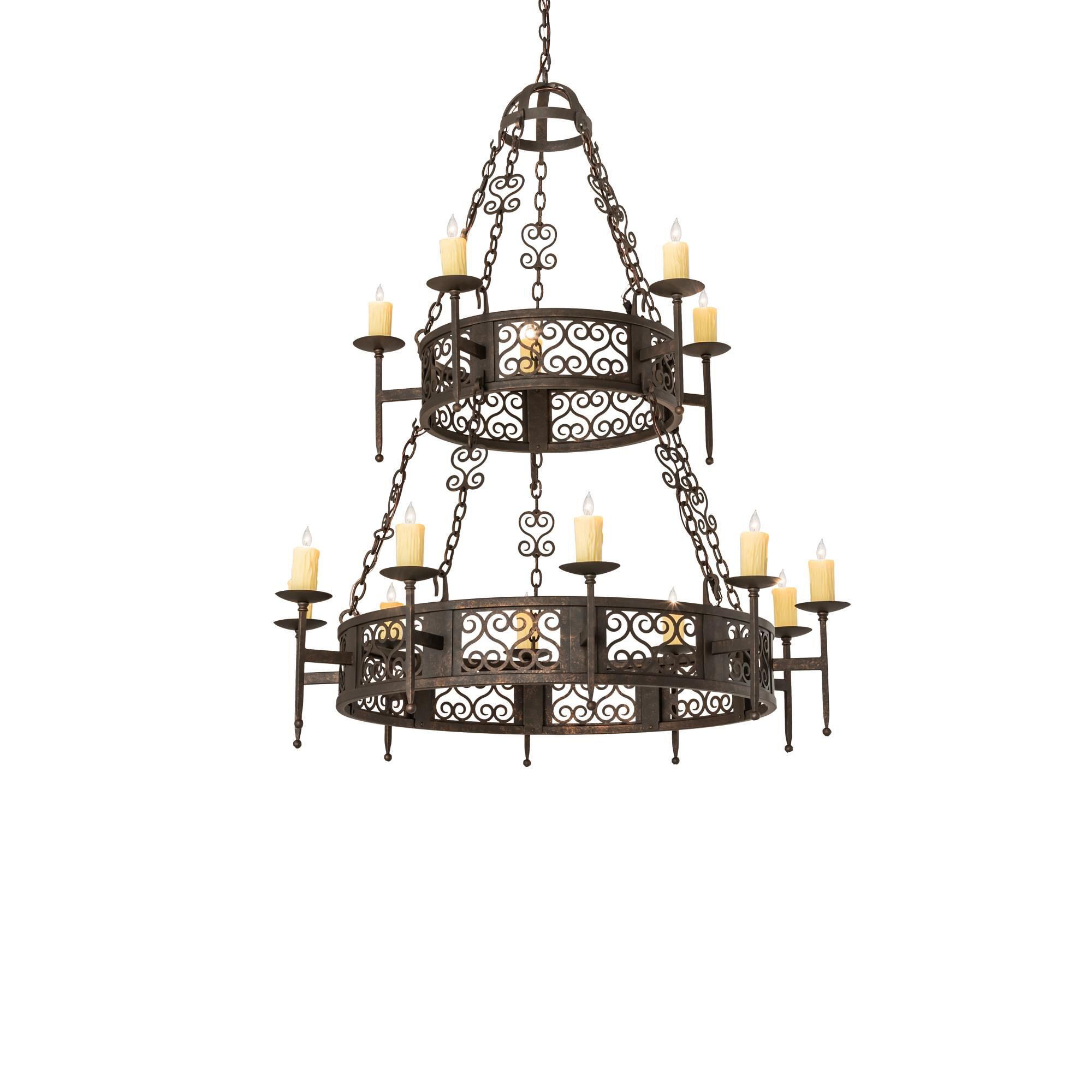 Toscano 48 Inch 4 Light Chandelier by Meyda Lighting
