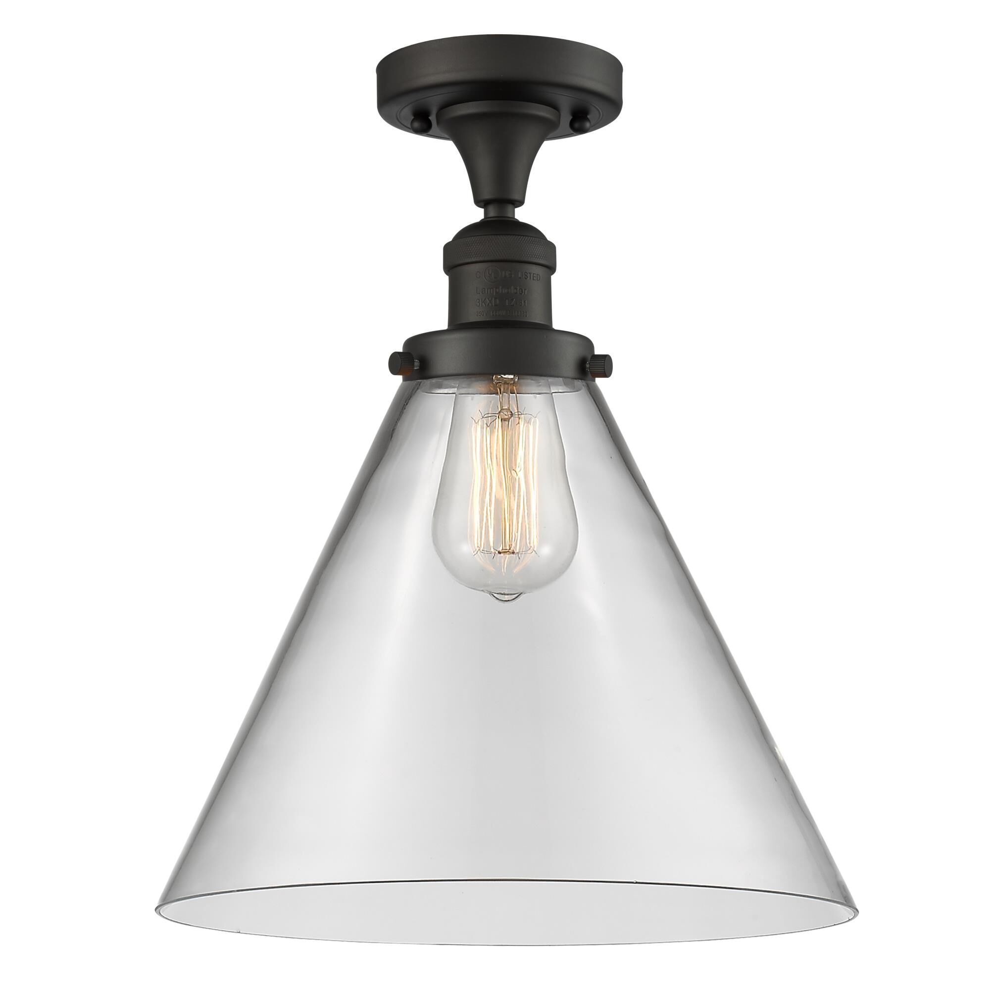 Bruno Marashlian Cone 12 Inch 1 Light Semi Flush Mount by Innovations Lighting