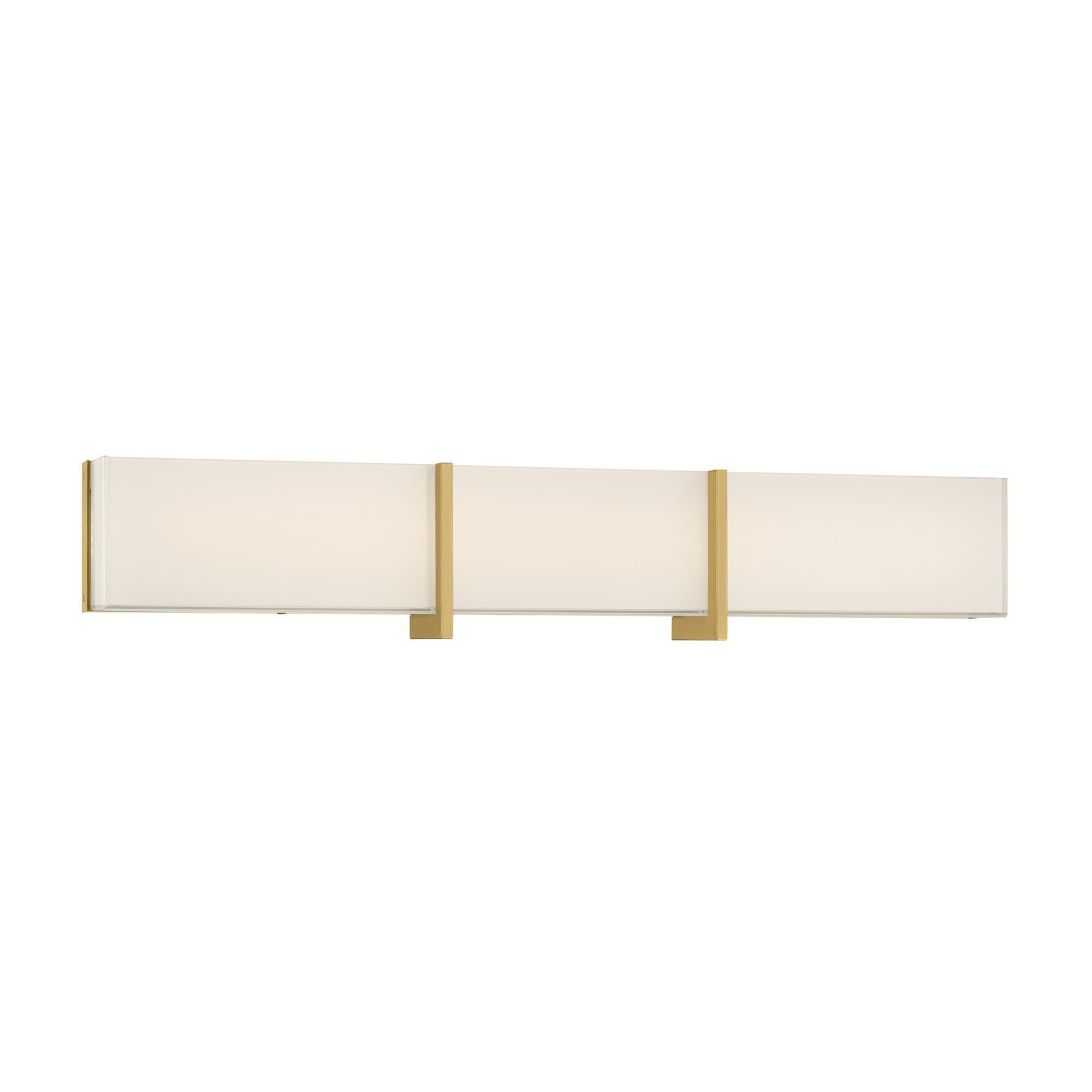 Shown in Legacy Brass finish and White glass
