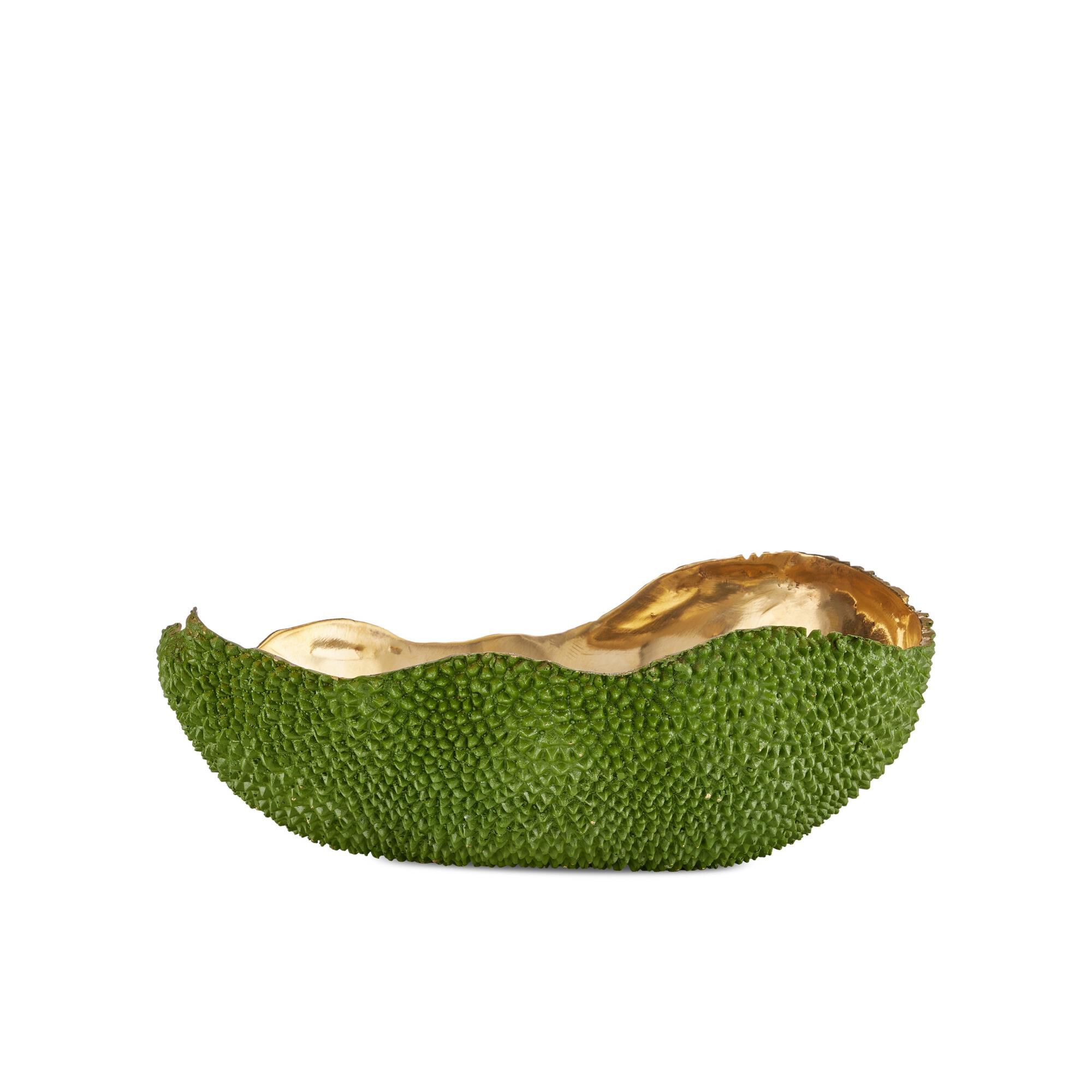 Jackfruit Green Oval Bowl Bowl by Currey and Company