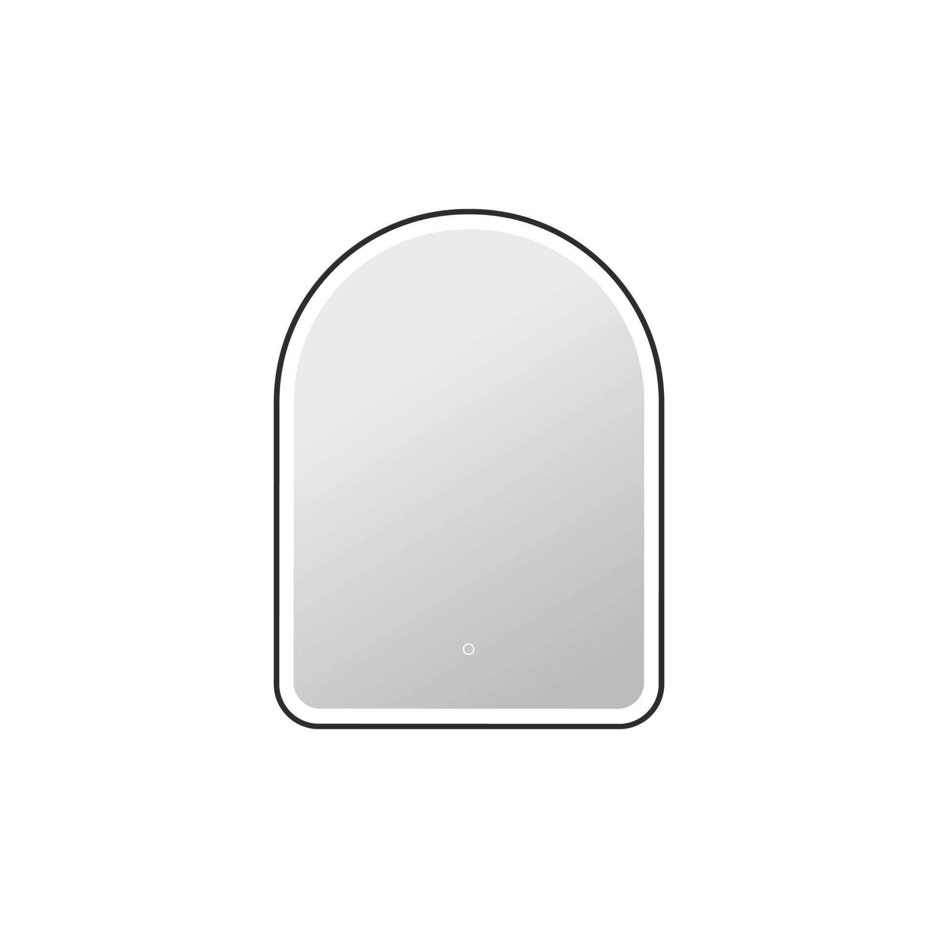 Harmoni 36 Inch Arched LED Lighted Mirror by Elegant Decor