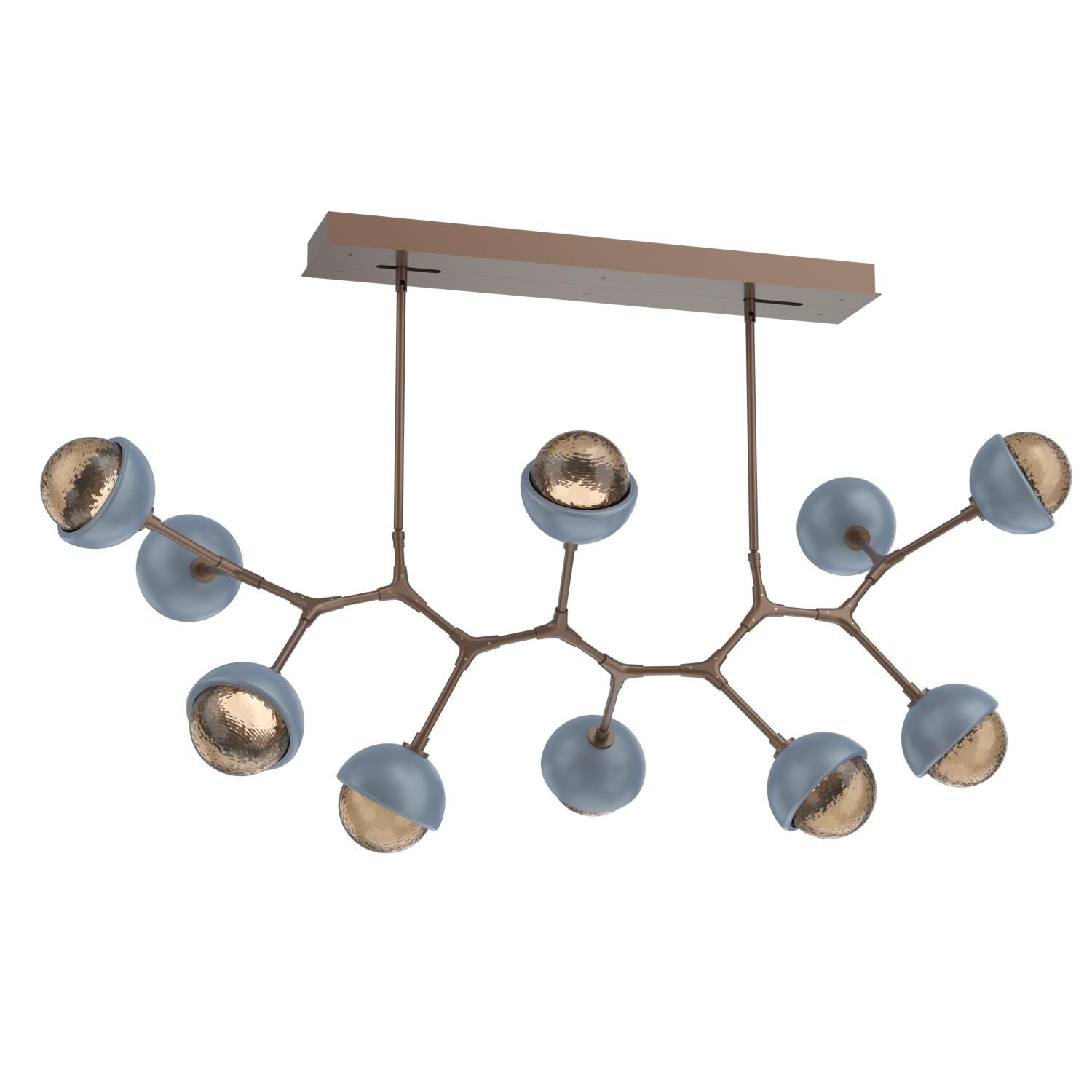 Levi Wilson Cabochon 56 Inch Linear Suspension Light by Hammerton Studio