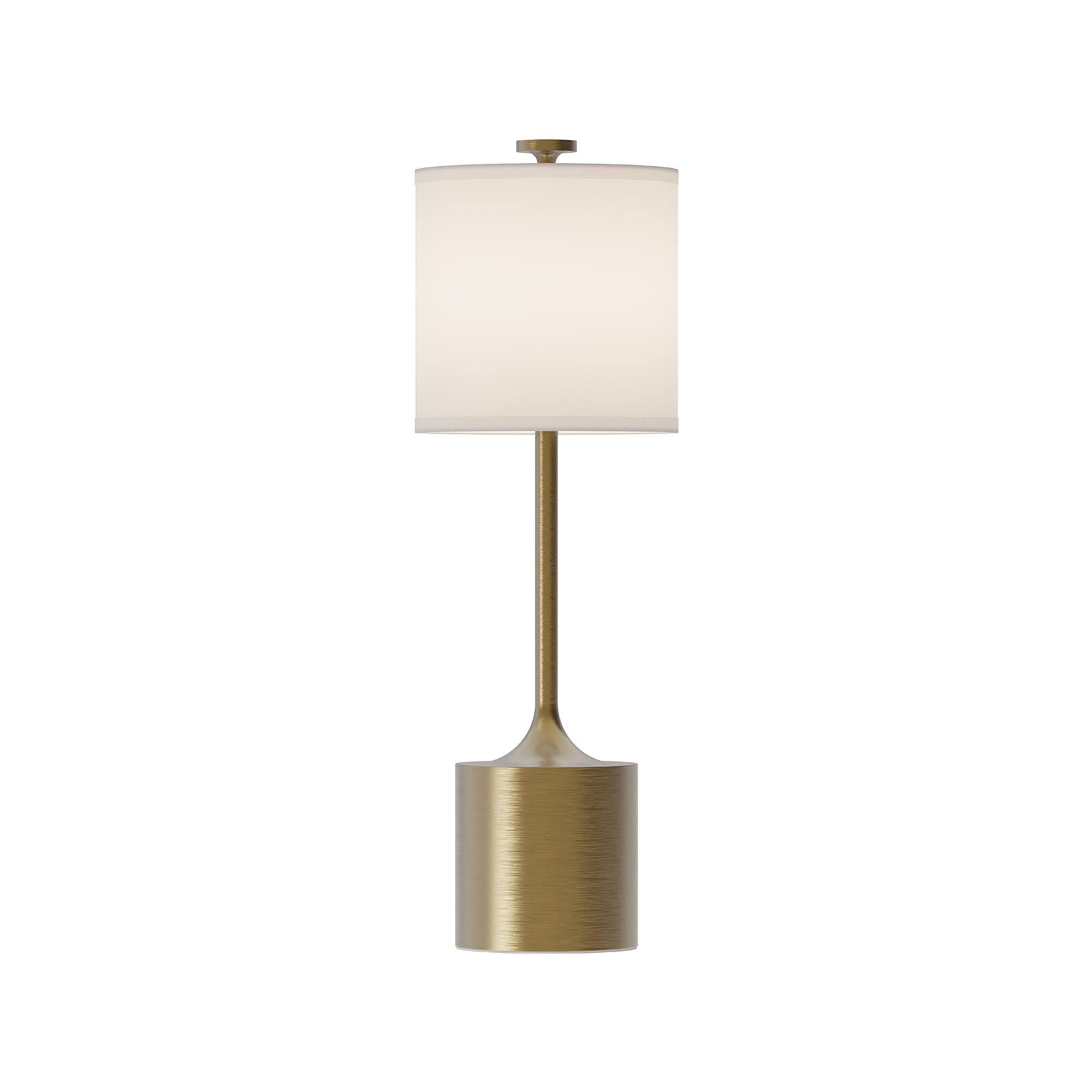 Shown in Brushed Gold/Ivory Linen finish