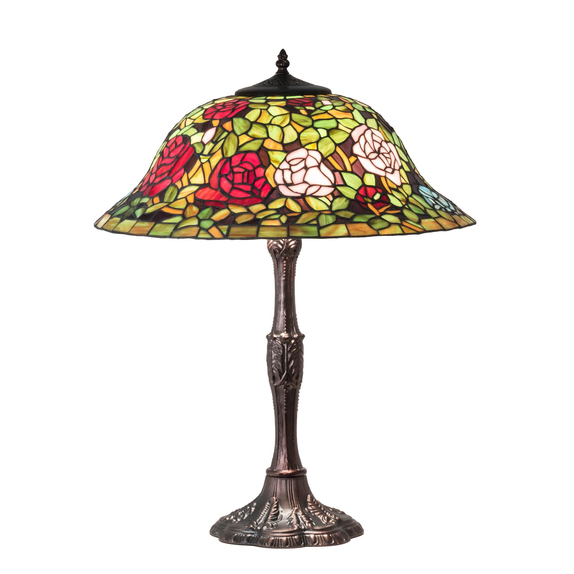 Tiffany Rosebush 26 Inch Table Lamp by Meyda Lighting