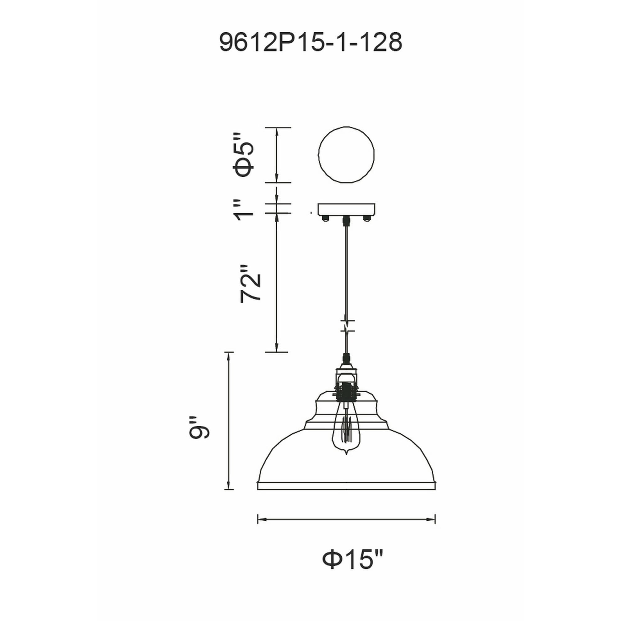 CWI Lighting Vogel 15 Inch Large Pendant
