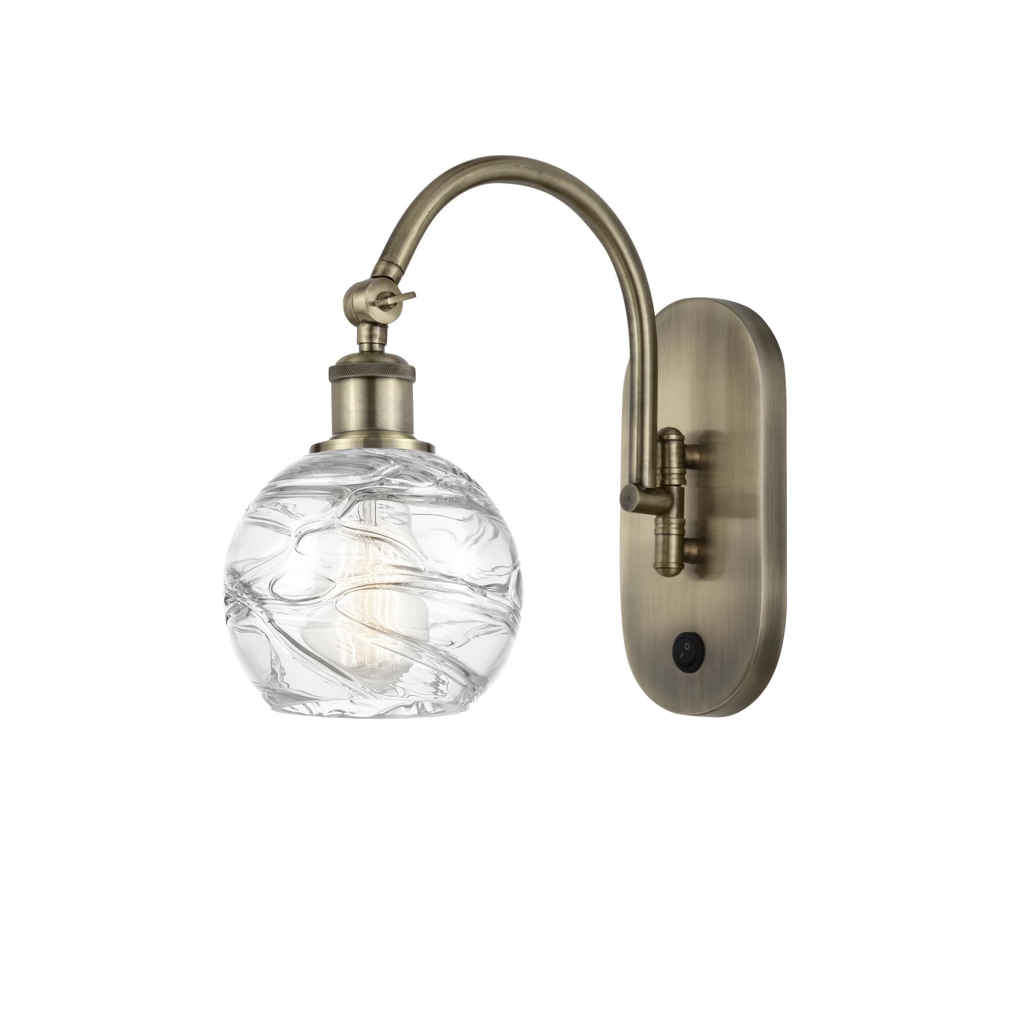 Bruno Marashlian Athens Deco Swirl 6 Inch Wall Swing Lamp by Innovations Lighting