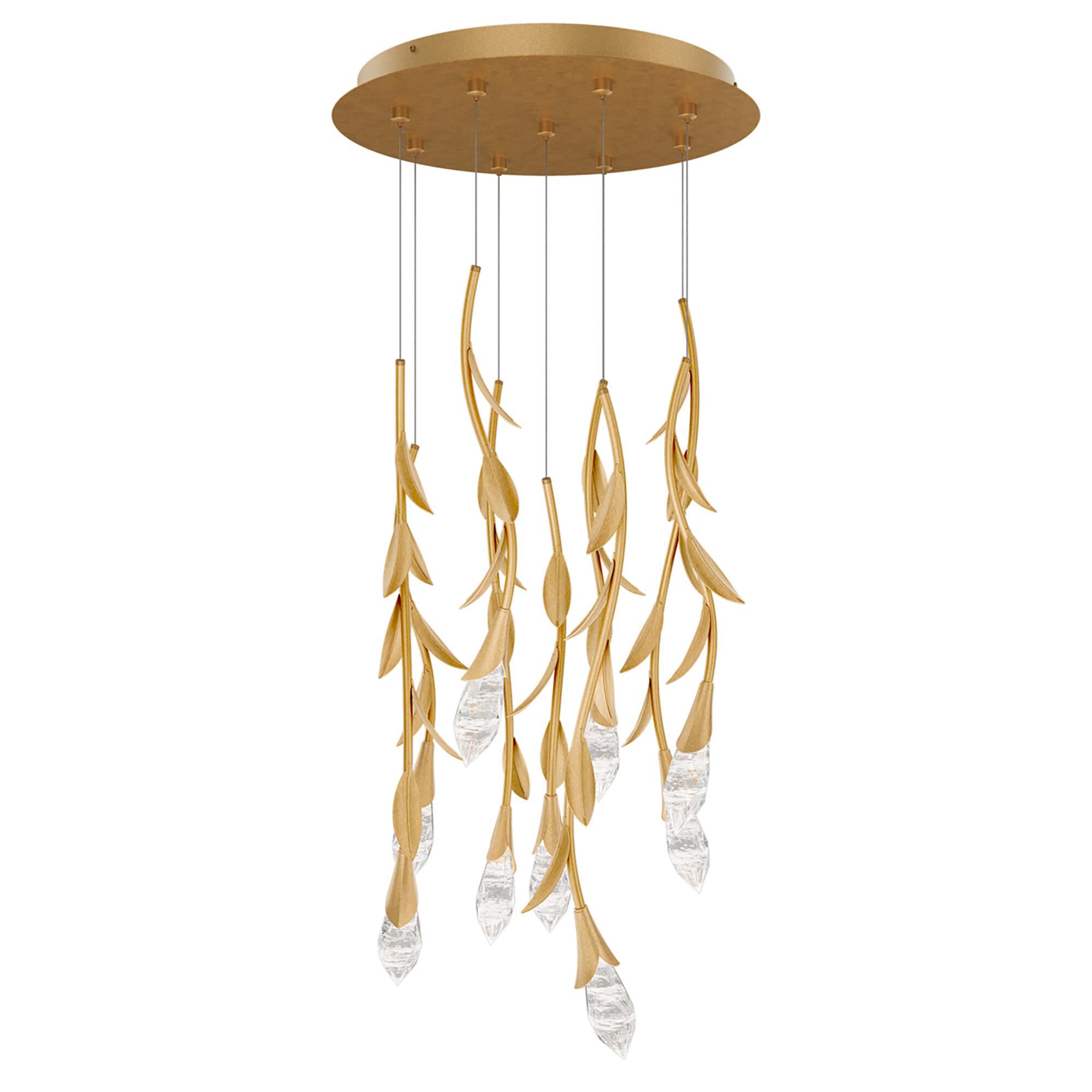 Shown in French Gold finish and Optic Haze crystal