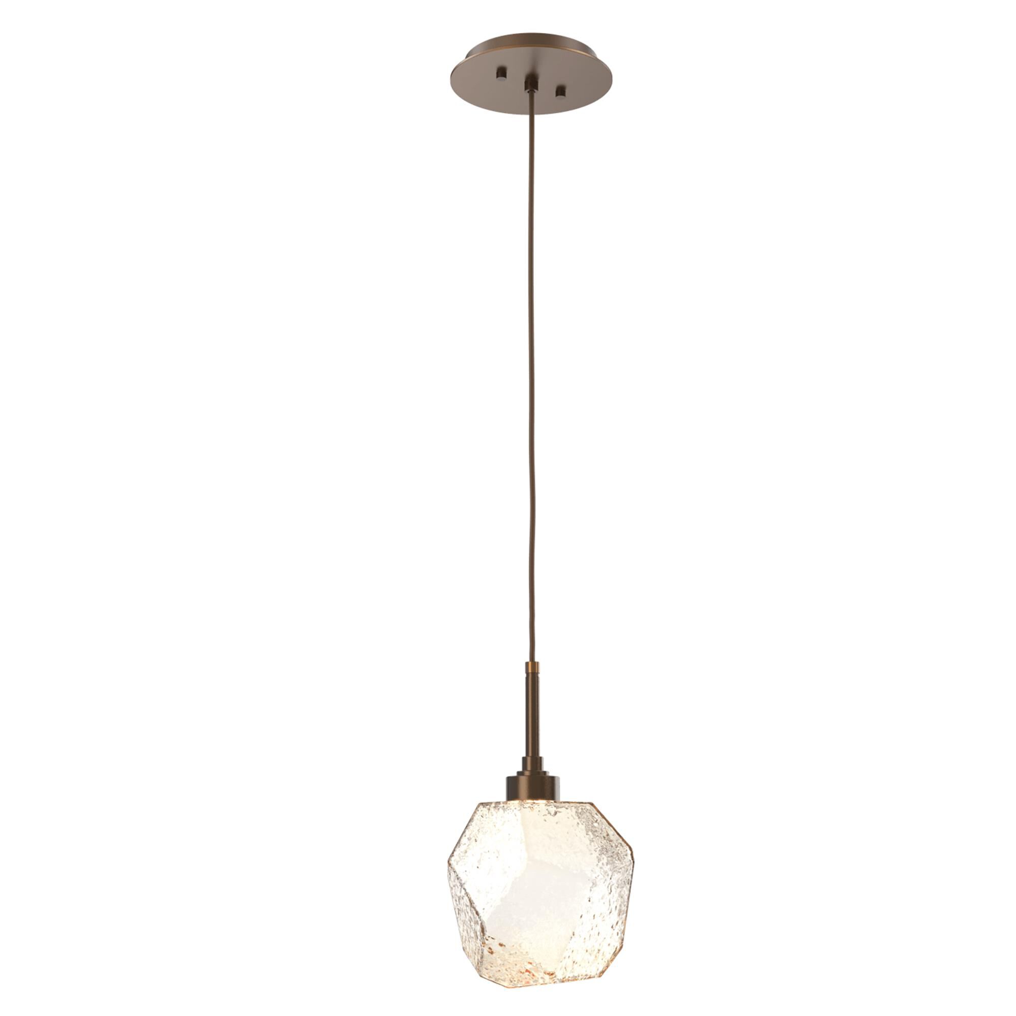 Shown in Flat Bronze finish and Amber glass