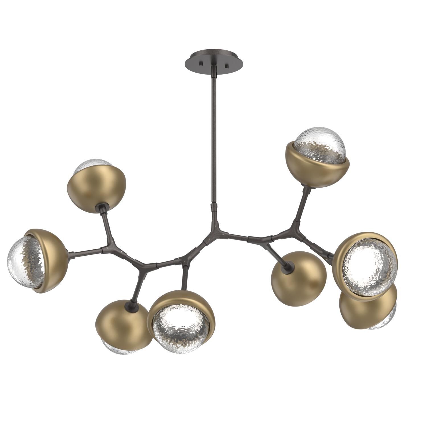 Levi Wilson Cabochon 38 Inch Linear Suspension Light by Hammerton Studio