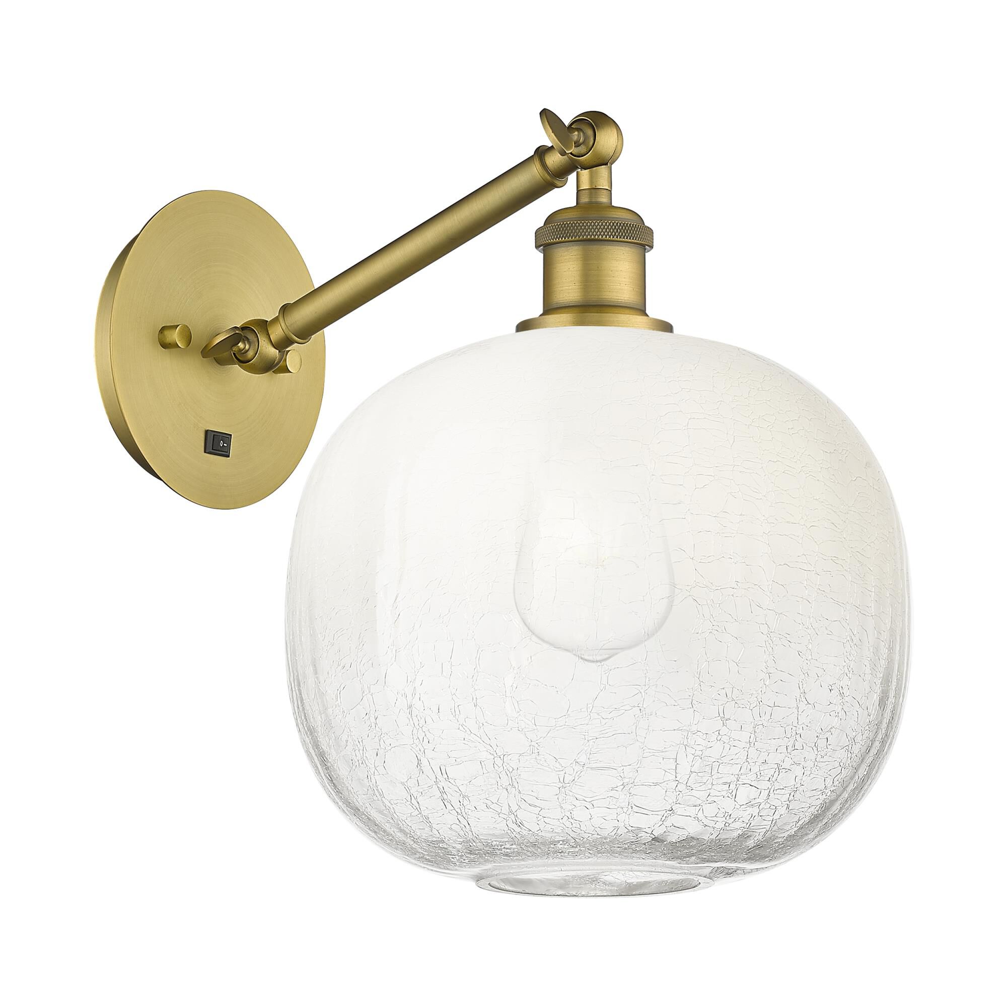 Shown in Brushed Brass finish and Opal glass