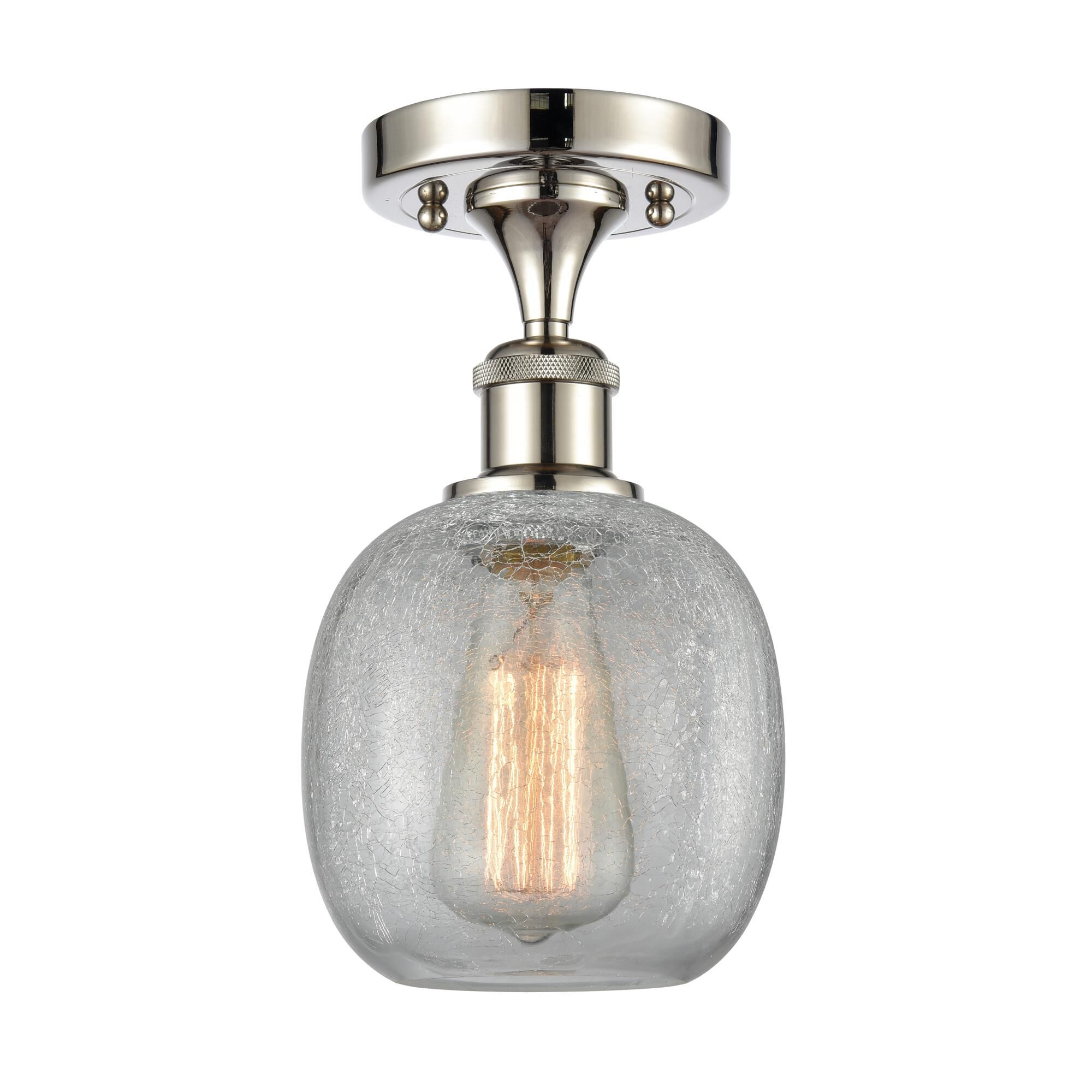 Shown in Polished Nickel finish and Sphere glass and Glass shade