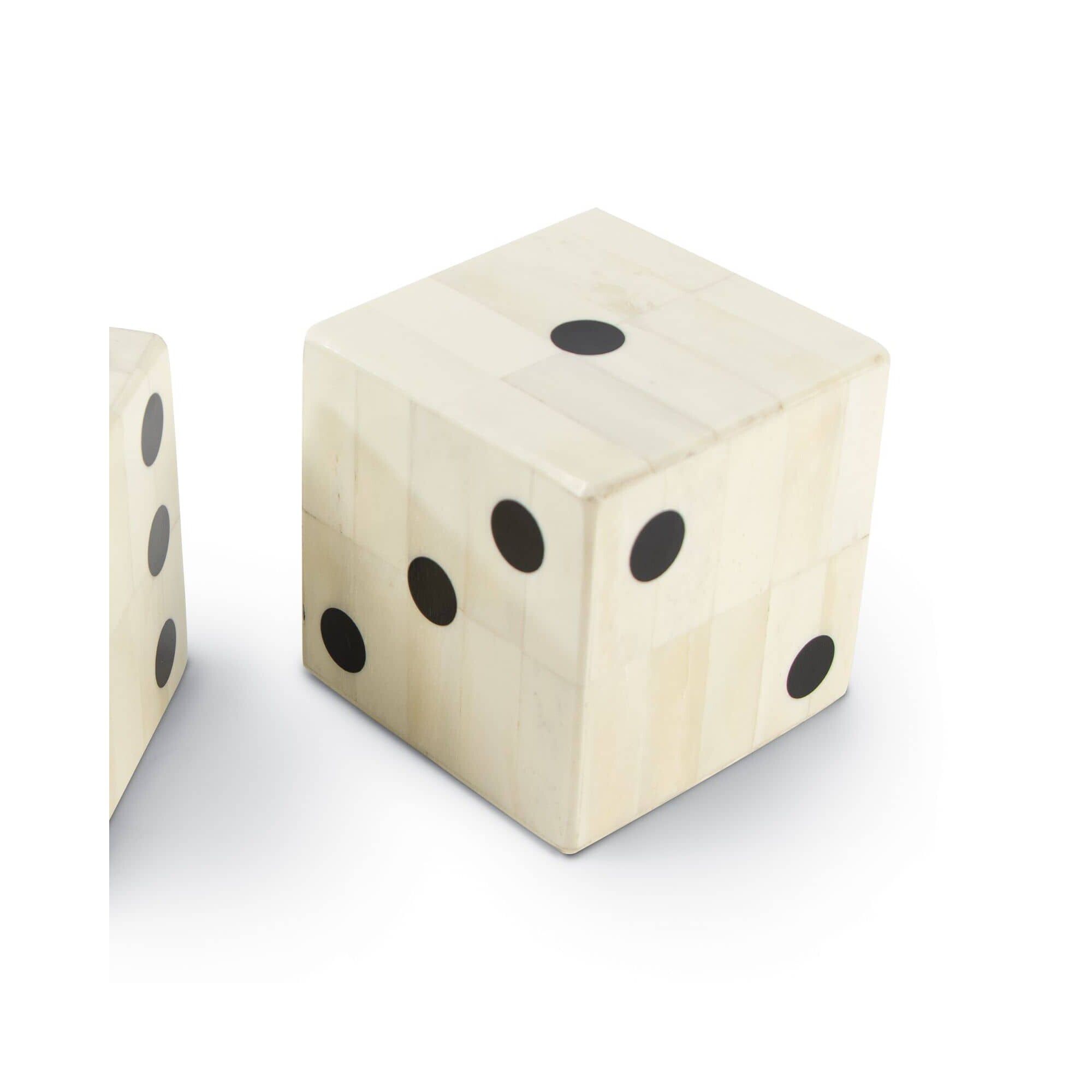Oversized Bone Gaming Dice Sculpture by Regina Andrew