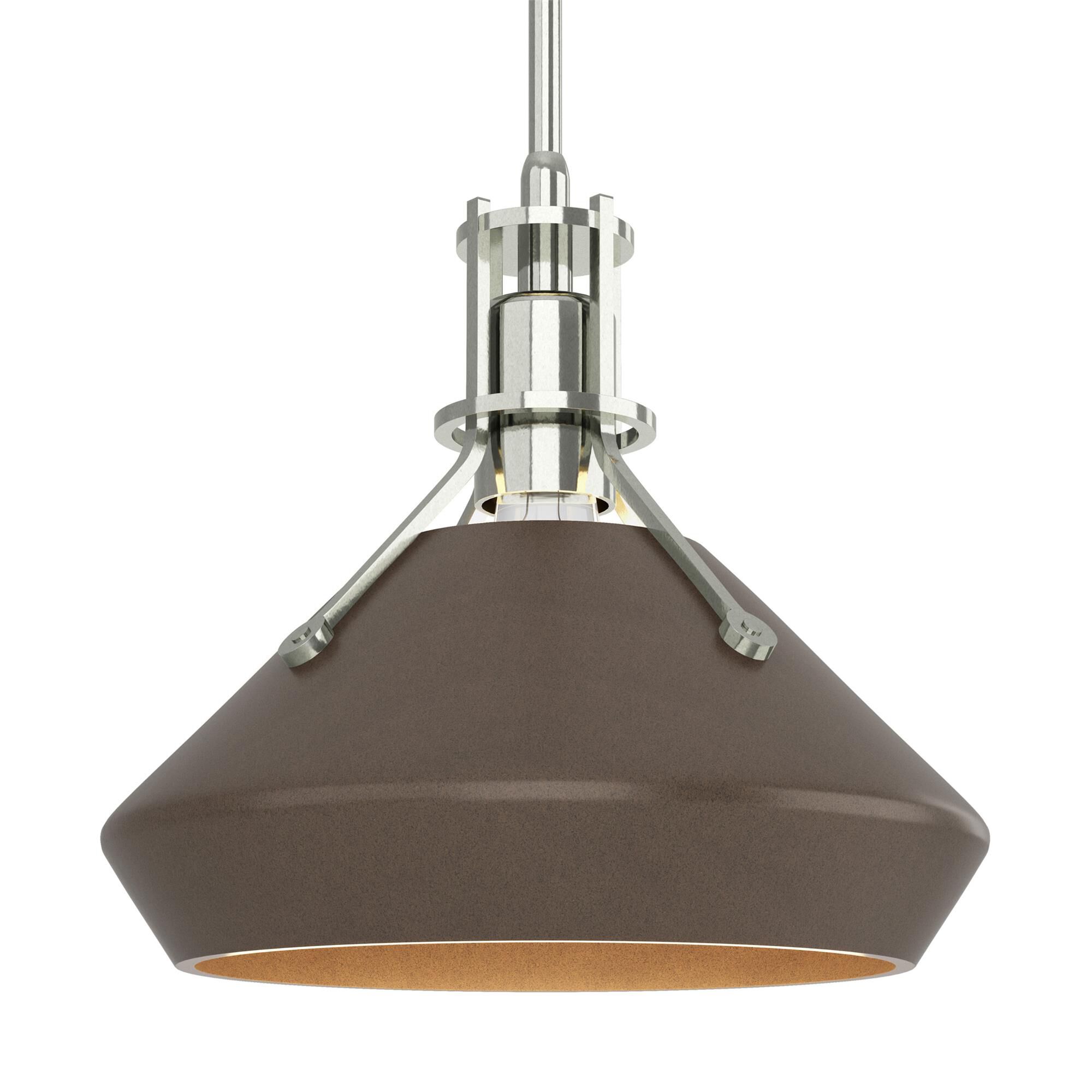 Shown in Sterling finish and Bronze  accent