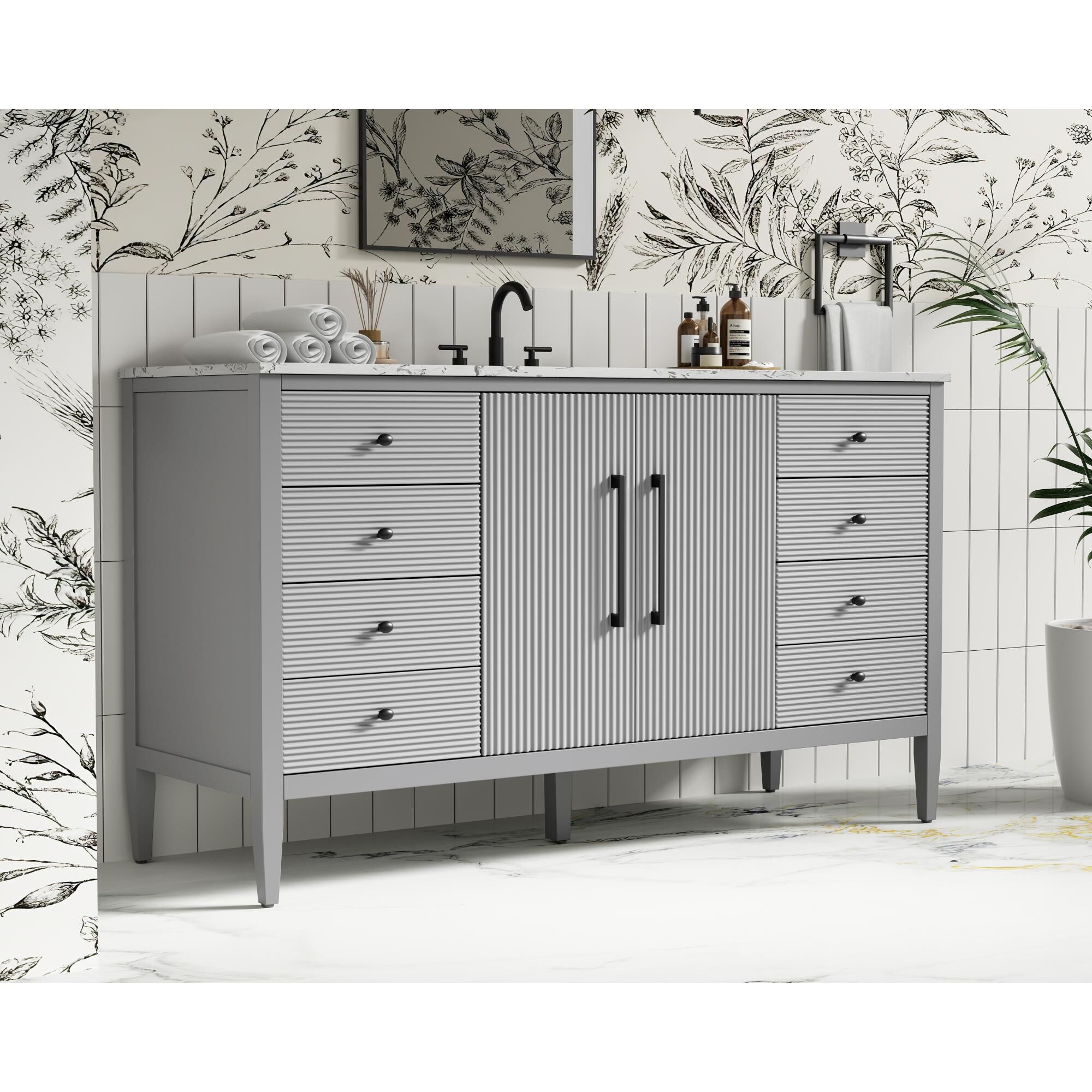 Blakely 60 Inch Bath Vanity by Elegant Dcor