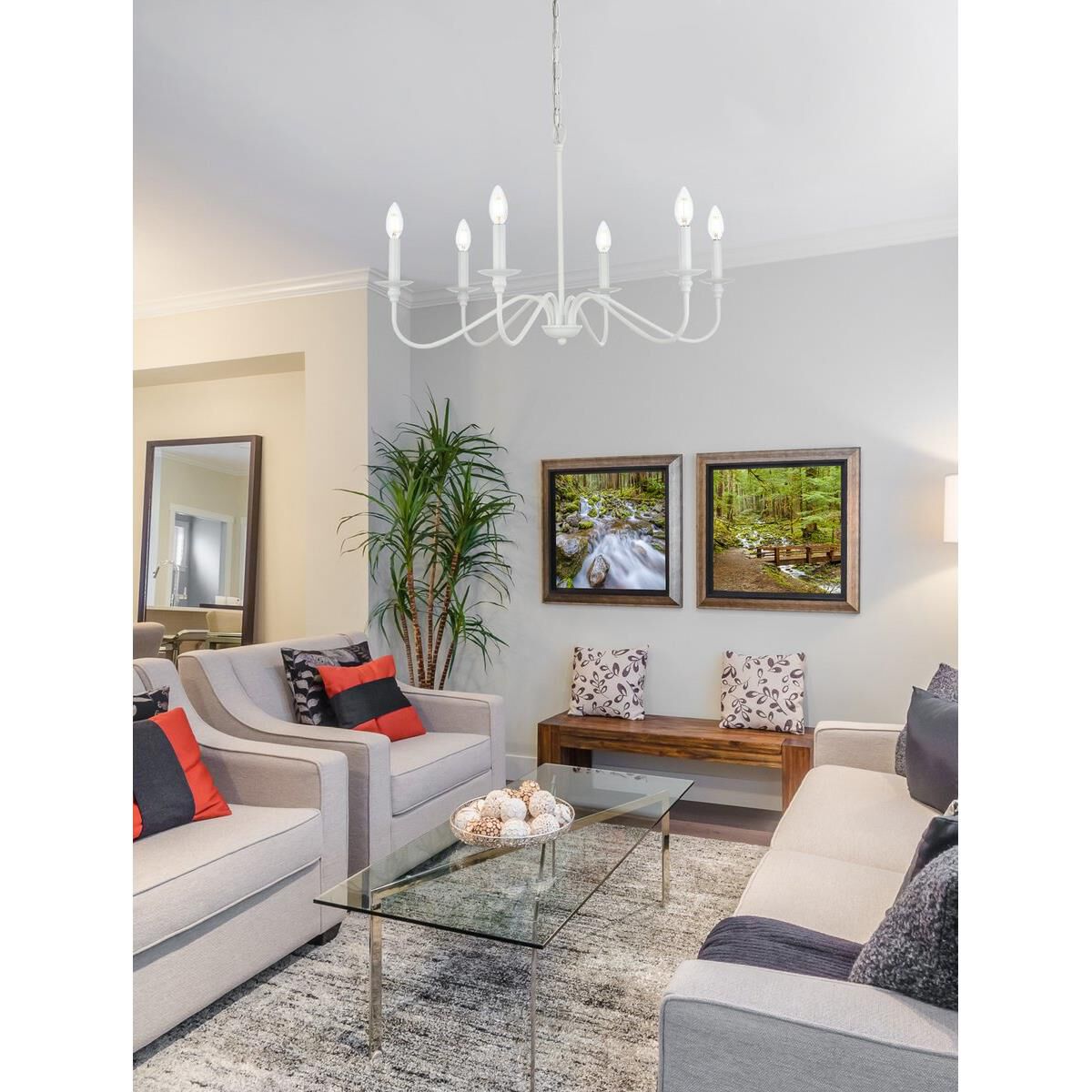 Shown in White finish