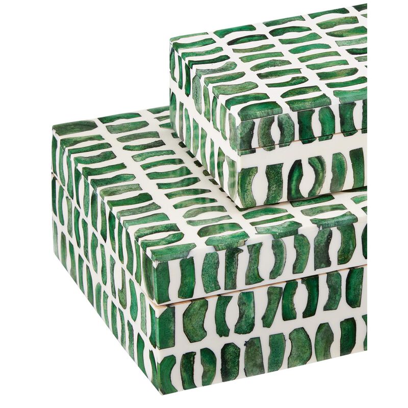 Emerald Box Set of 2 Accent Box by Currey and Company