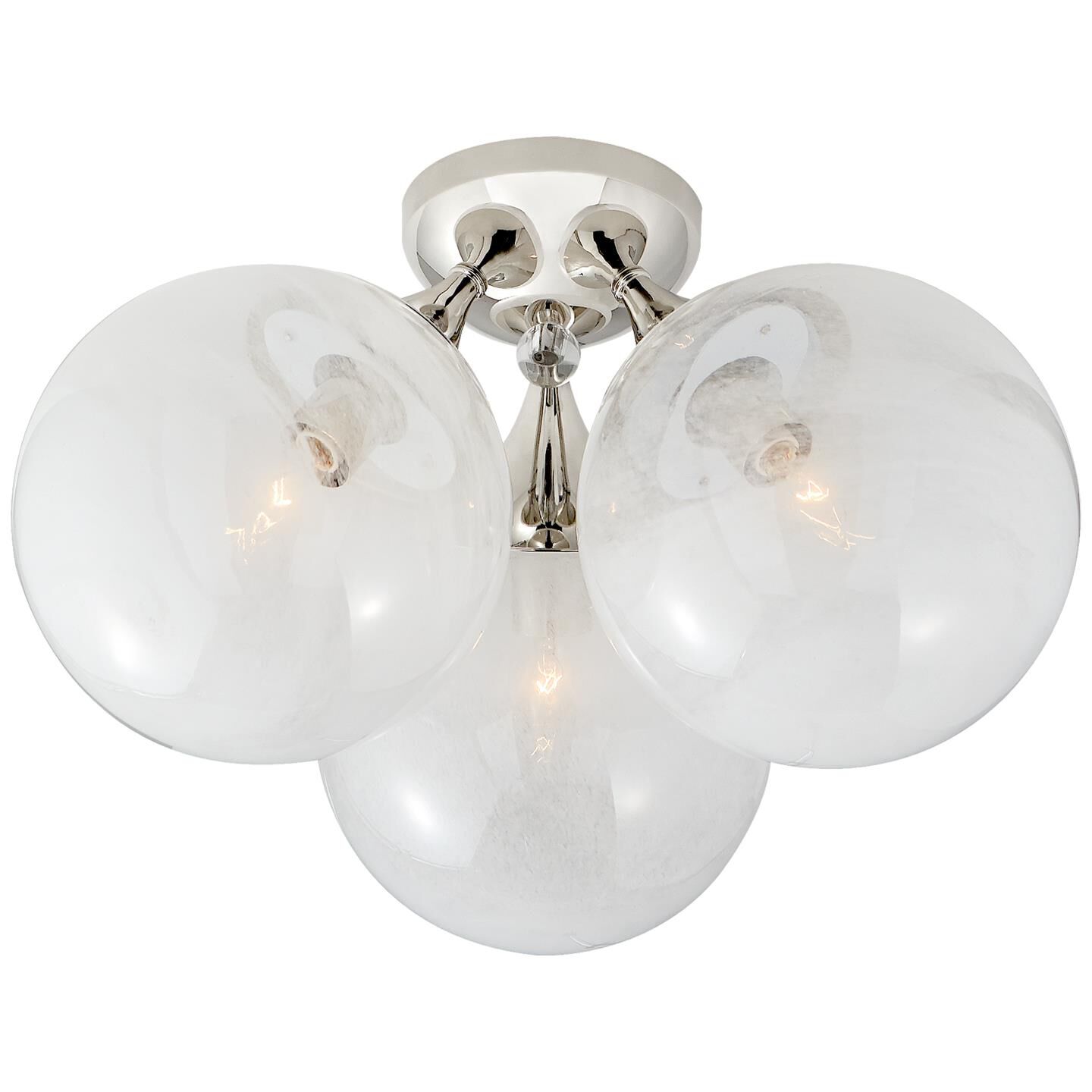 AERIN Cristol 15 Inch 3 Light Flush Mount by Visual Comfort Signature Collection
