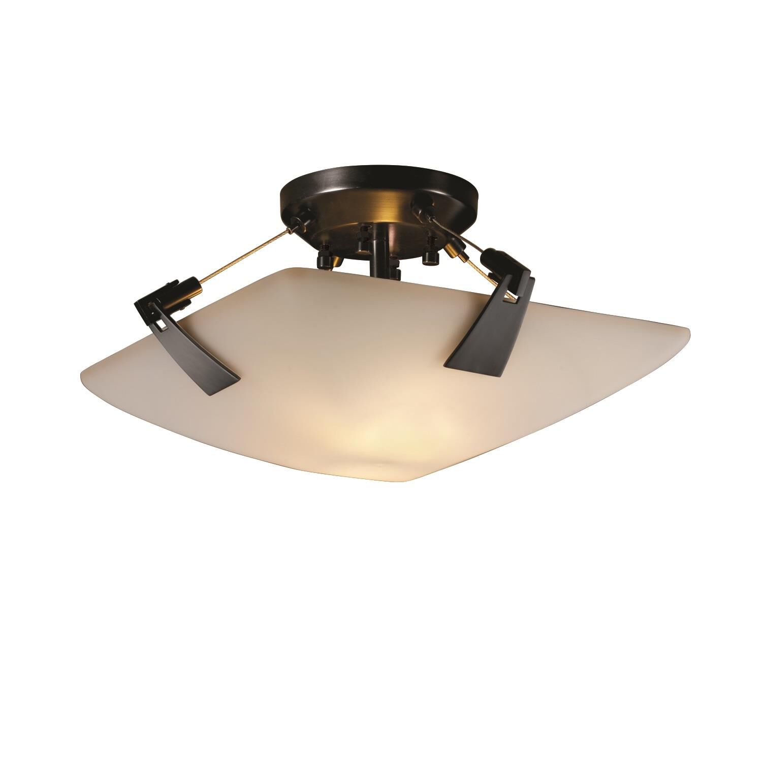 Fusion 16 Inch 2 Light Semi Flush Mount by Justice Design Group