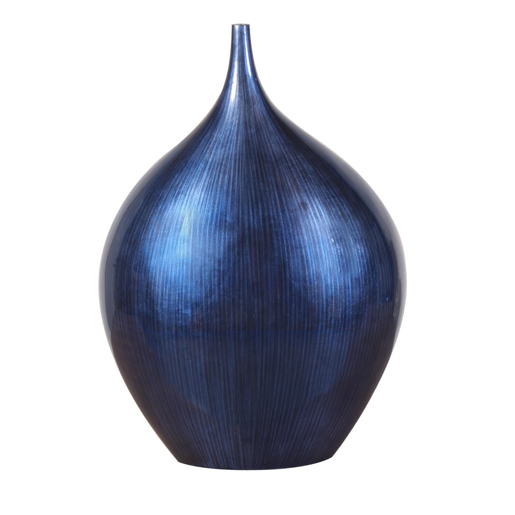 Cobalt Blue Wood Vase-Urn by Howard Elliott Collection
