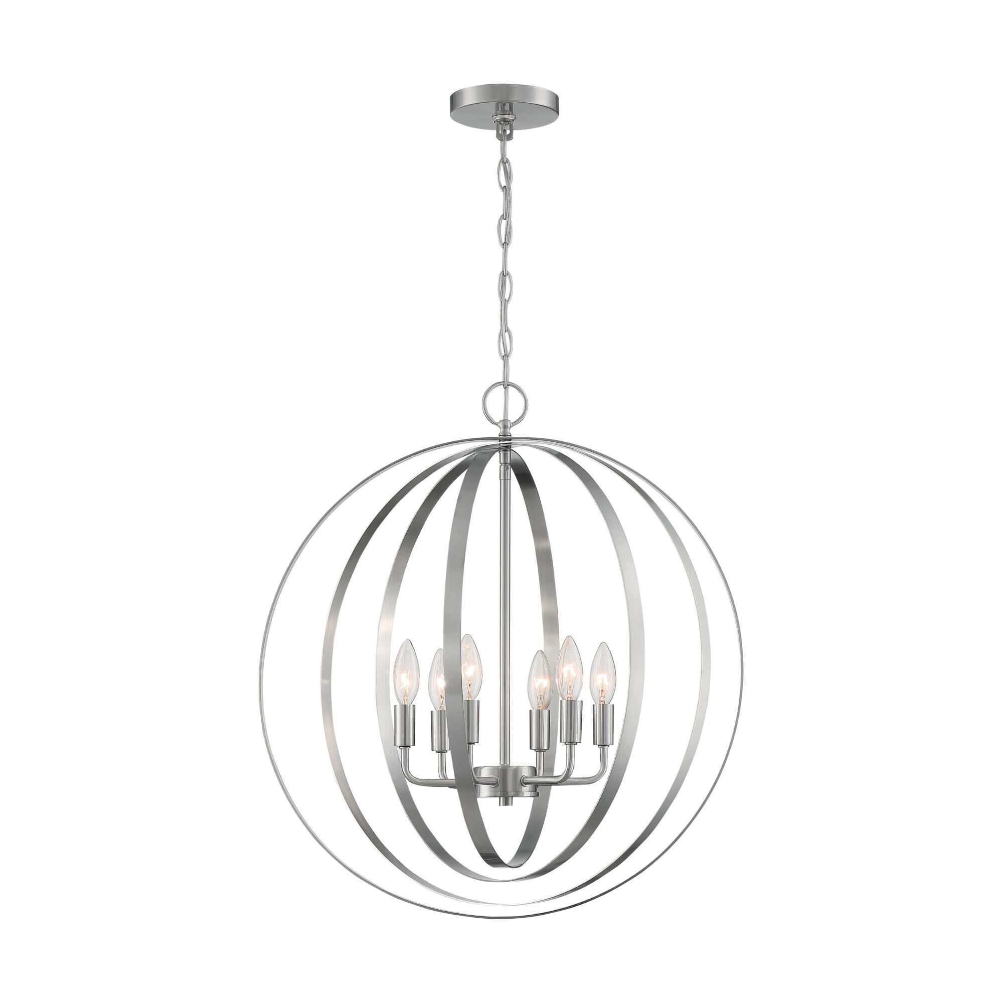 Pendleton 22 Inch 6 Light Mini Chandelier by Nuvo Lighting