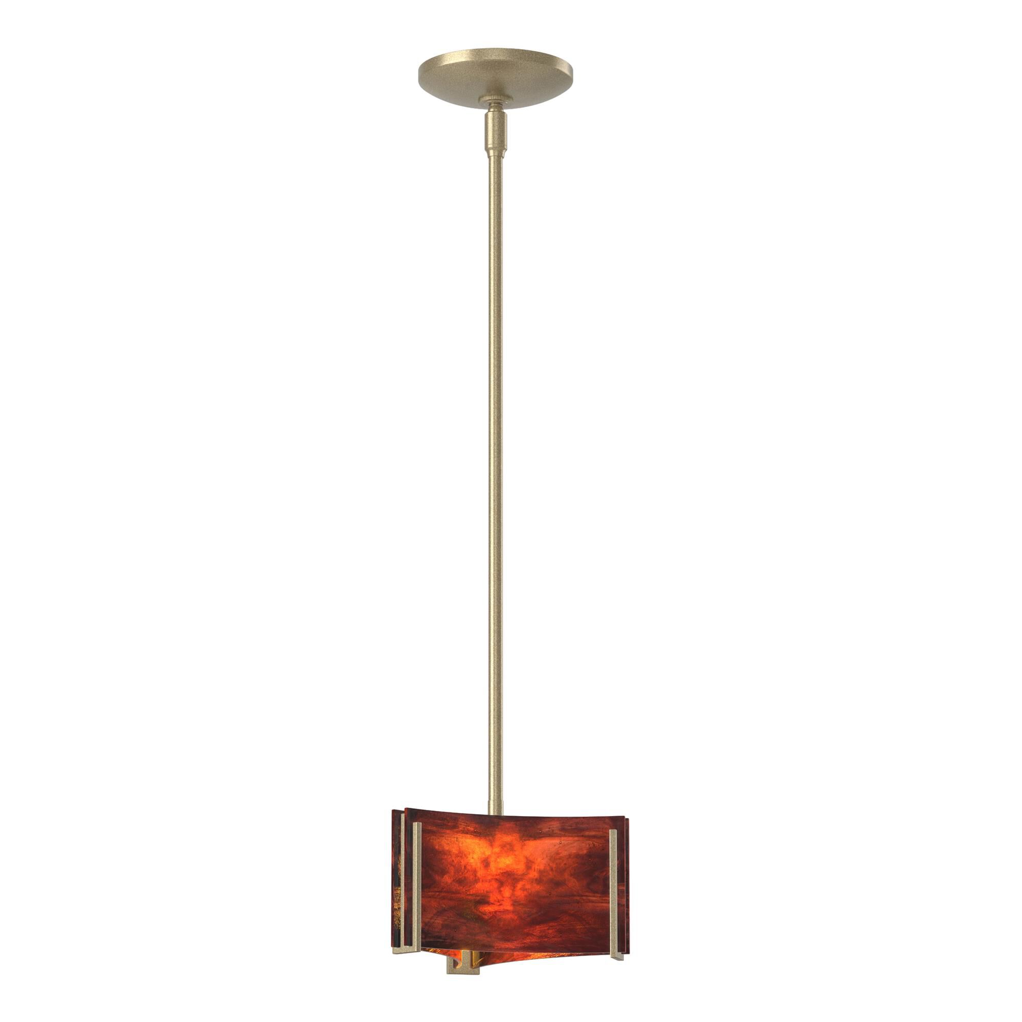 Shown in Soft Gold finish and Topaz glass