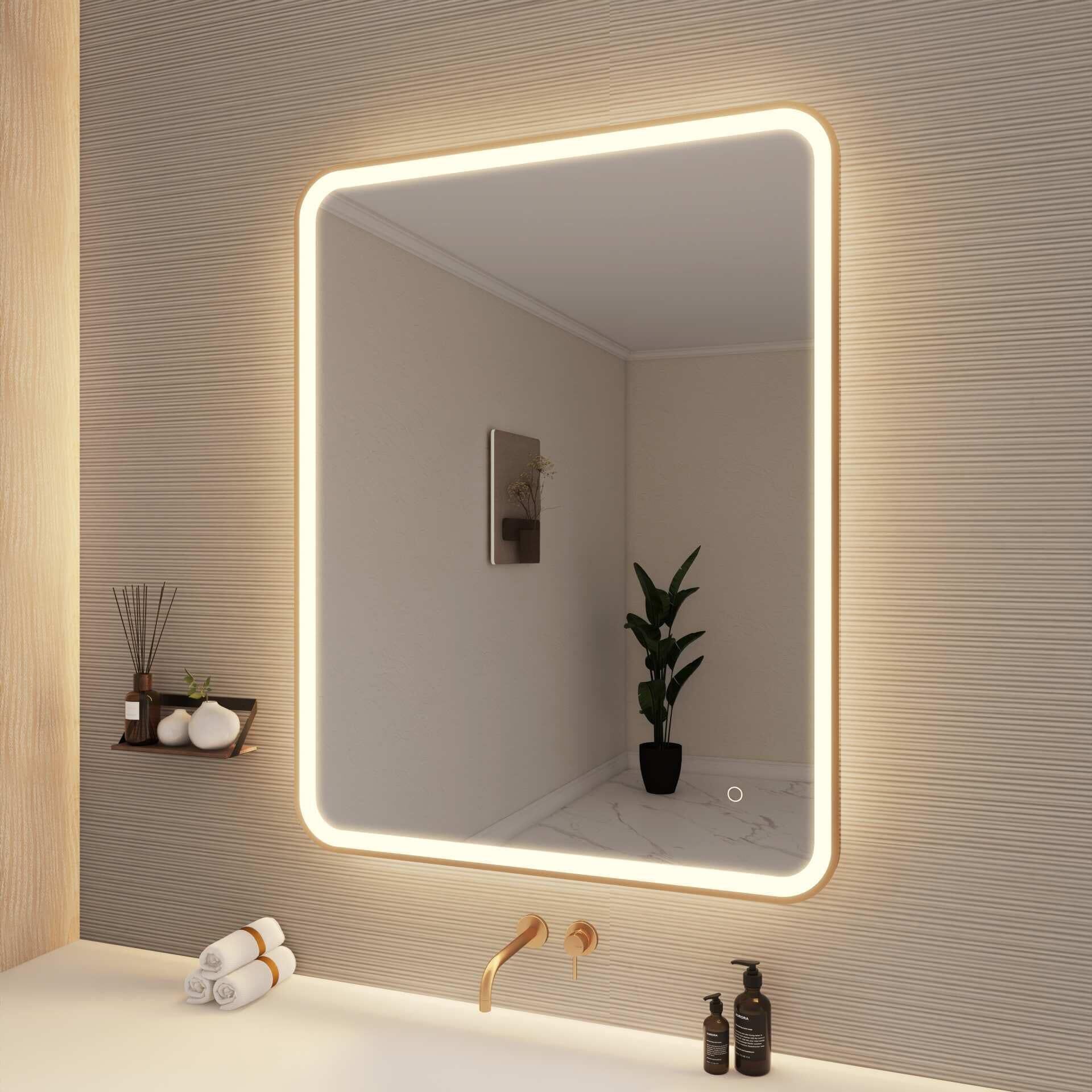 Harmoni 42 Inch Round LED Lighted Mirror by Elegant Decor