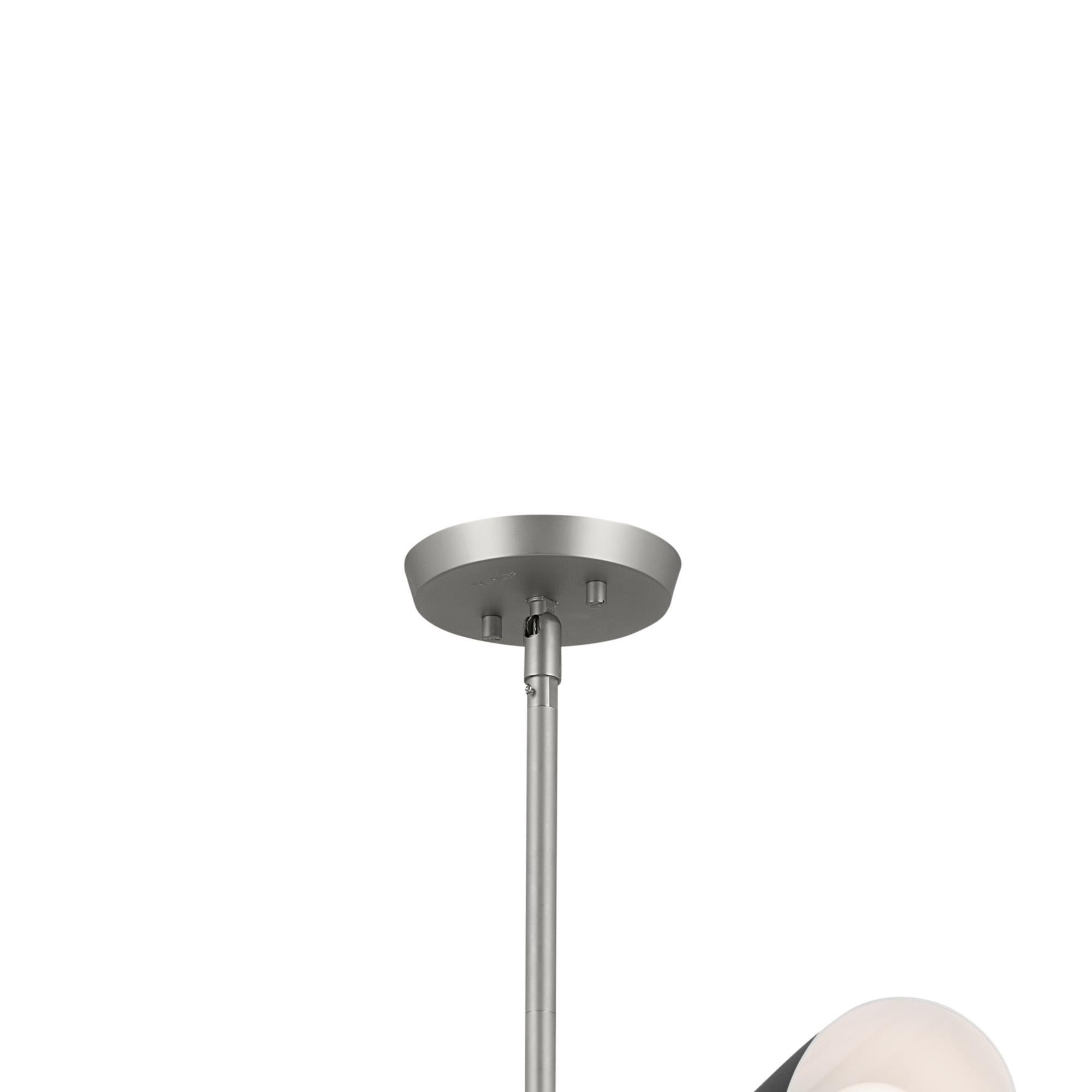 Shown in Satin Nickel finish and Metal and Unique shade