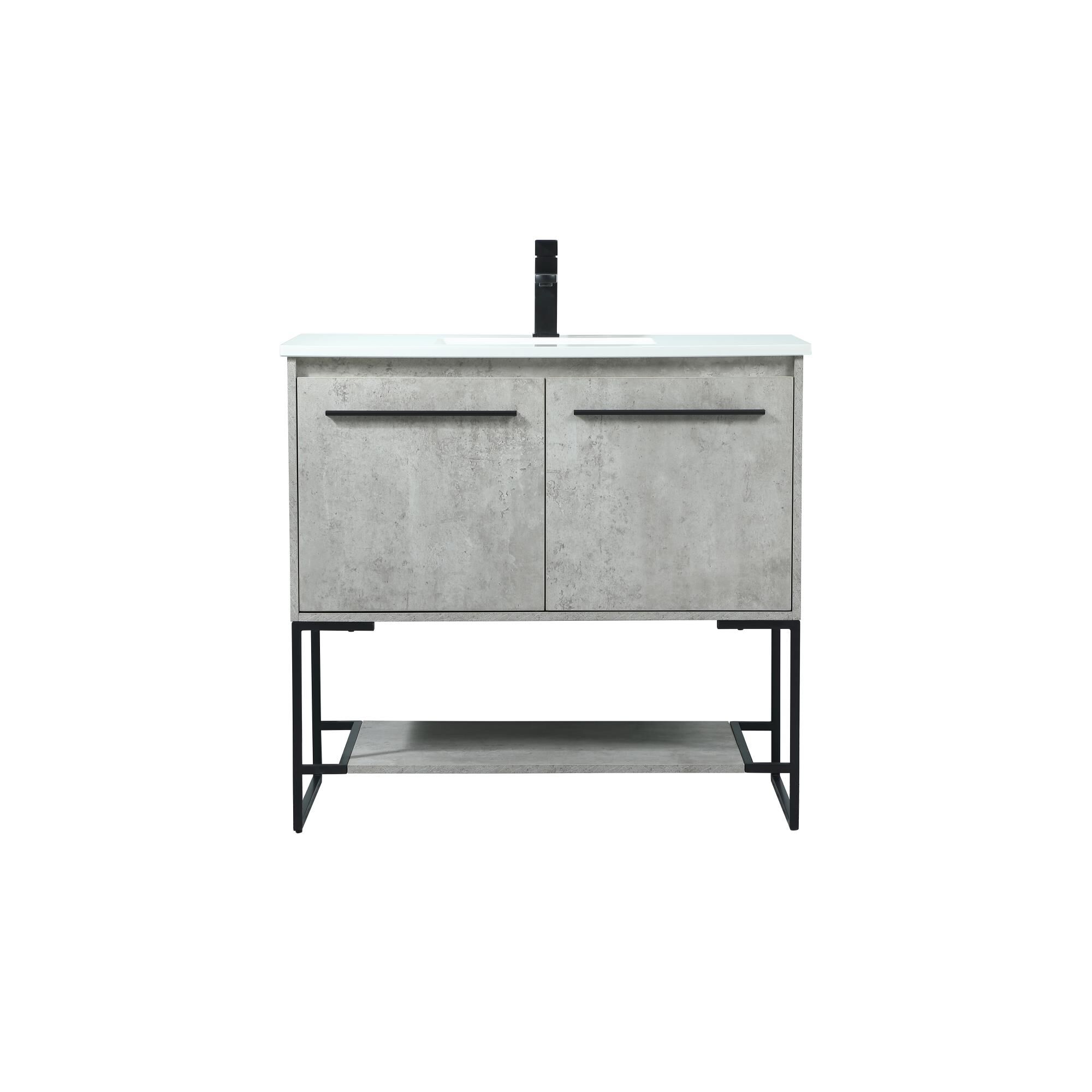 Shown in Concrete Grey finish