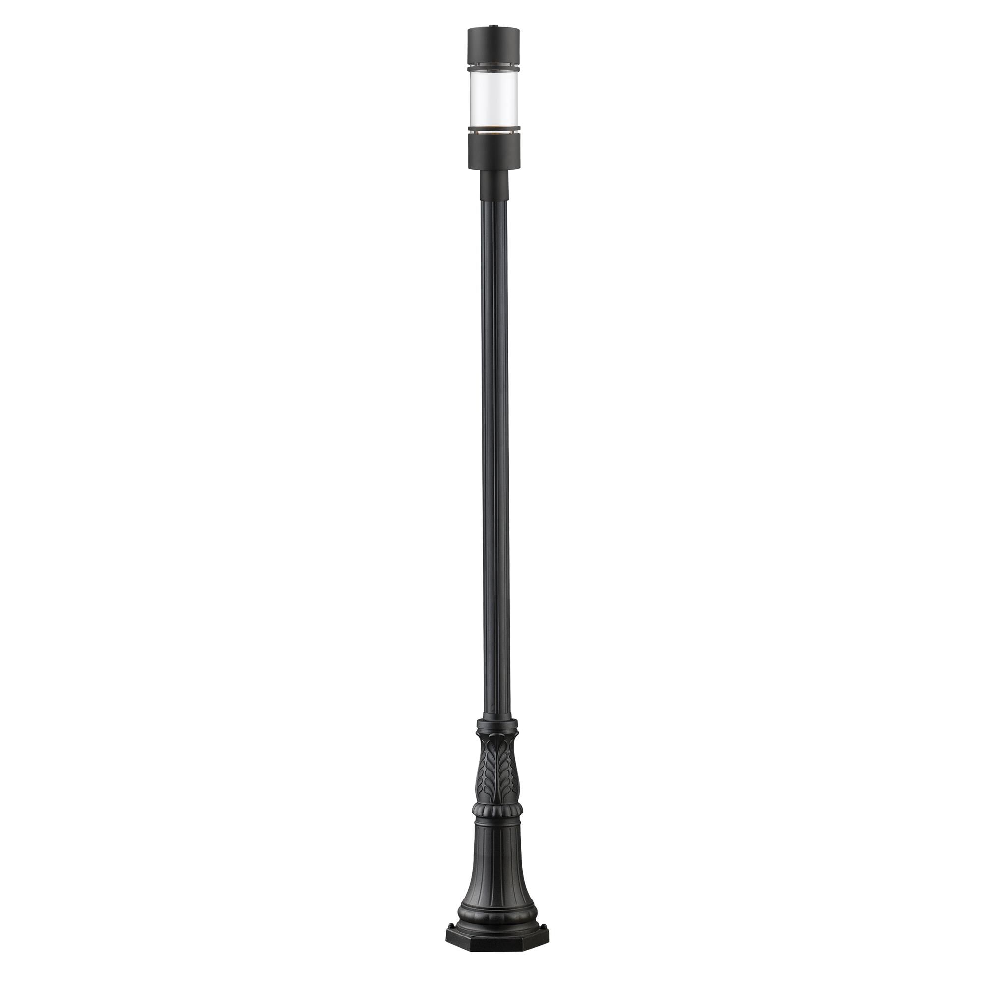 Shown in Black finish and Glass shade