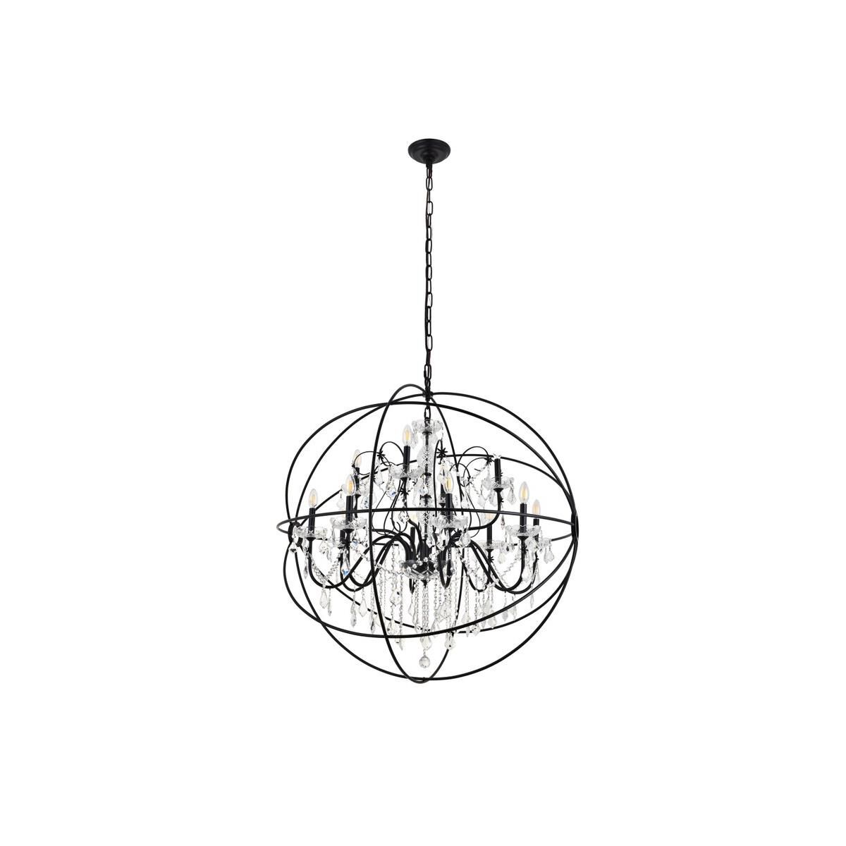 Cordelia 43 Inch 12 Light Chandelier by Elegant Lighting
