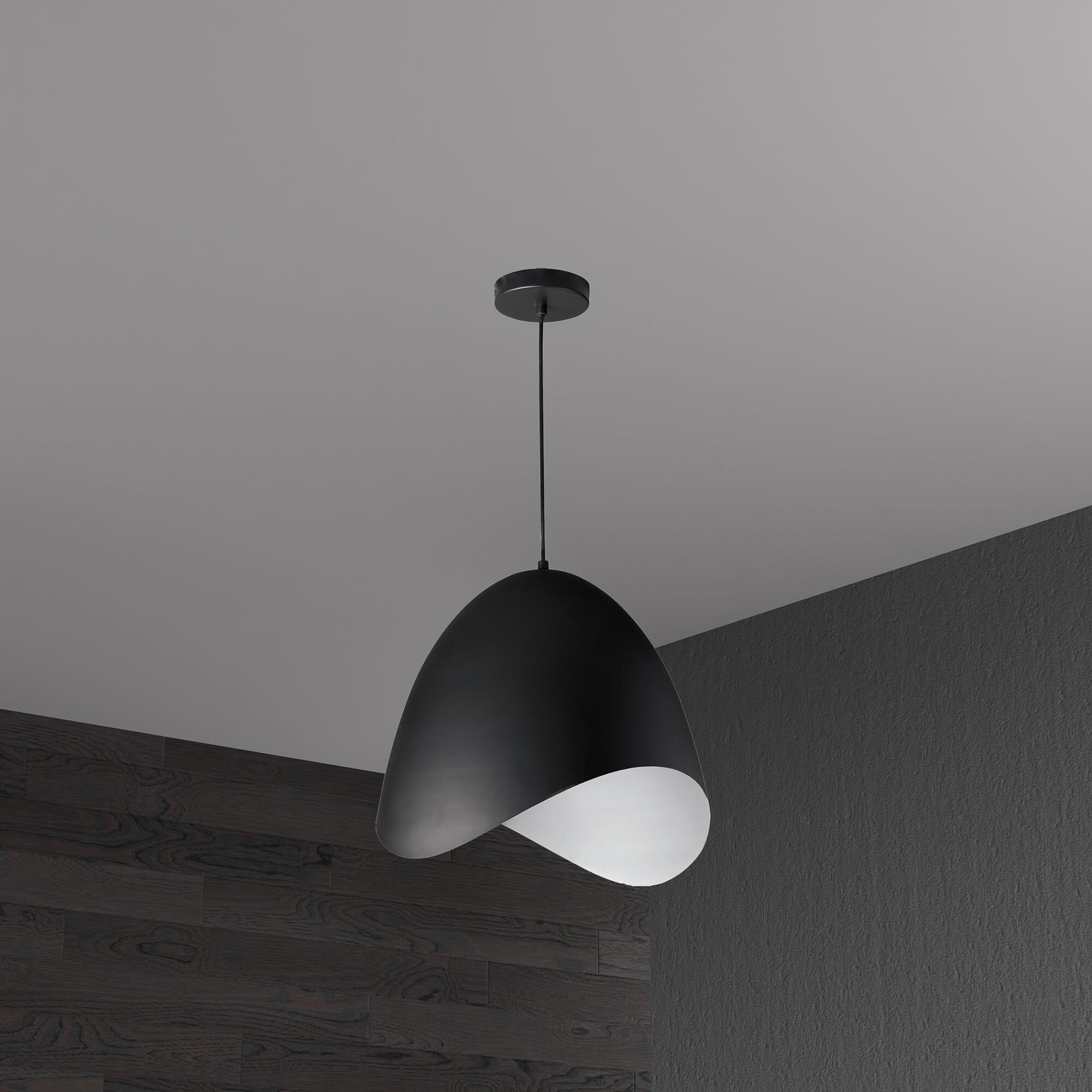 Shown in Black finish and Black Metal Dome shade